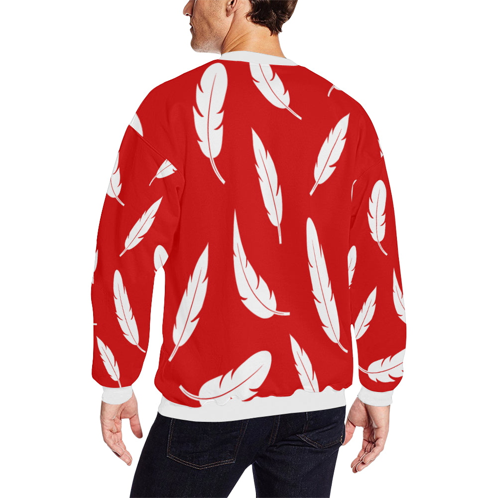 FEATHER RED All Over Print Crewneck Sweatshirt for Men