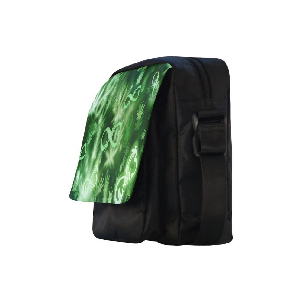 INFINITY GREEN COSMOS Crossbody Nylon Bags (Model 1633)