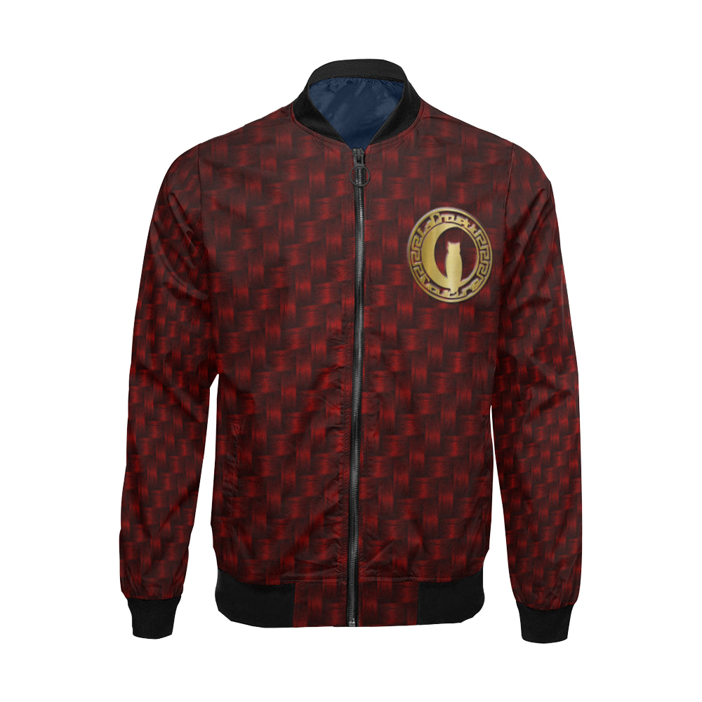 GOLDEN RED PLAIT All Over Print Bomber Jacket