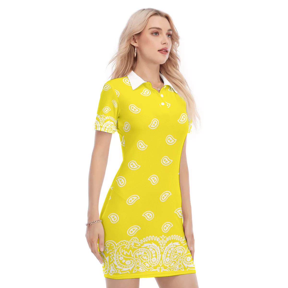 BANDANA FULLY L.K Women's Polo Collar Dress