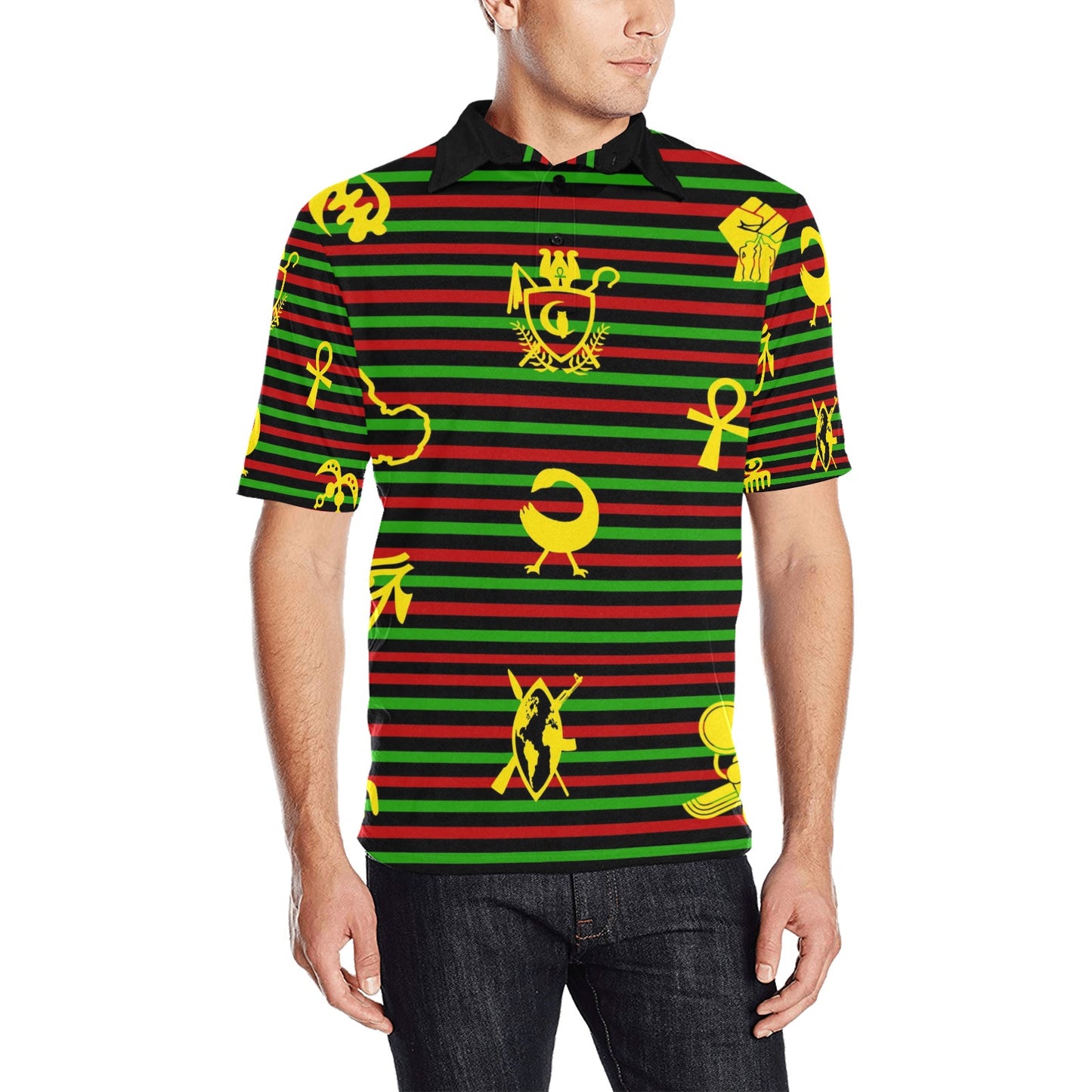RBG KEMET Men's All Over Print Polo Shirt