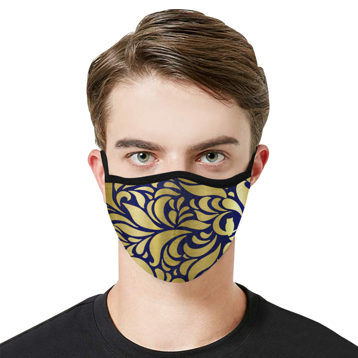 GORGIOUS BLUE LEAF Mouth Mask in One Piece (2 Filters Included)