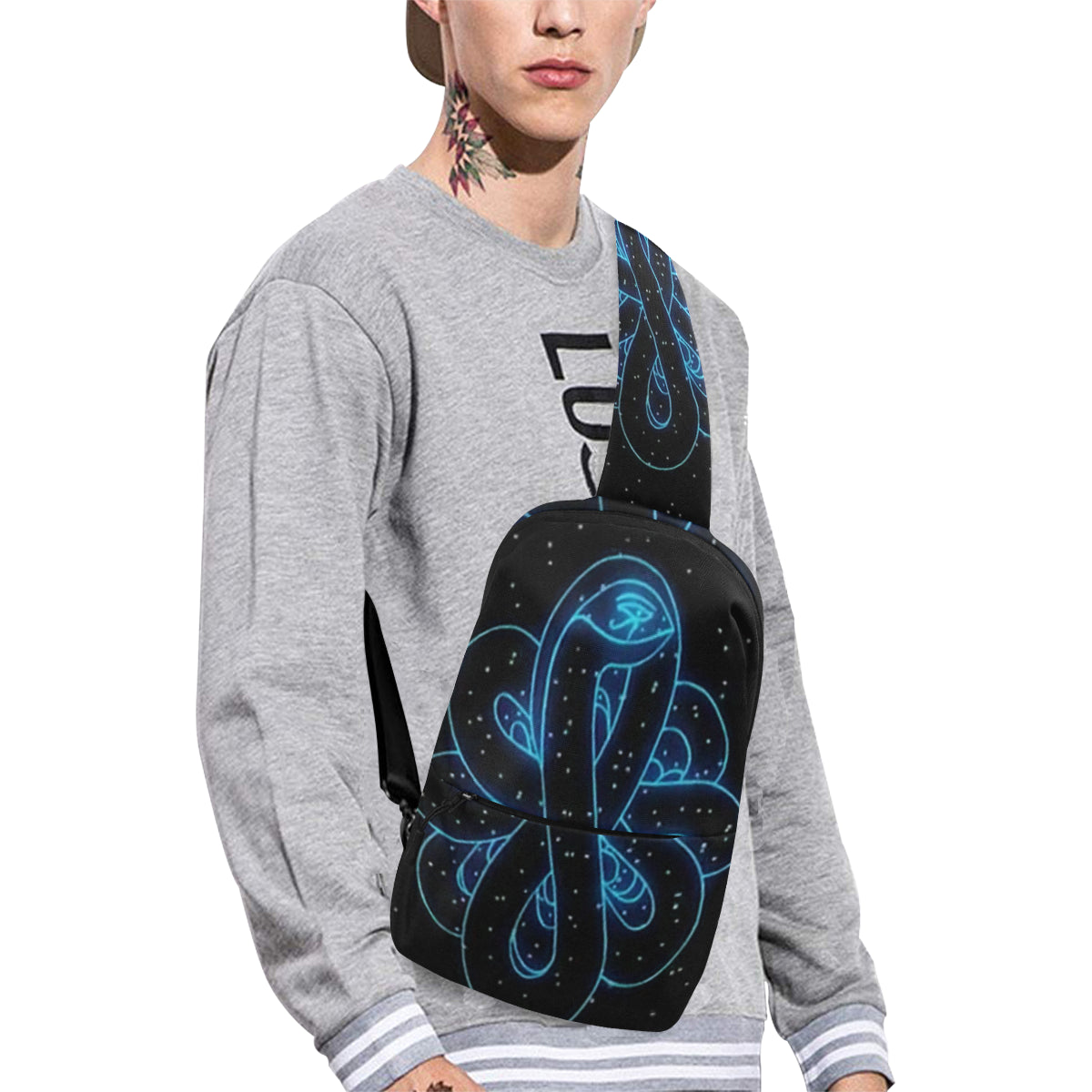 SNAKE OF CREATION WADJET Chest Bag (Model 1678)