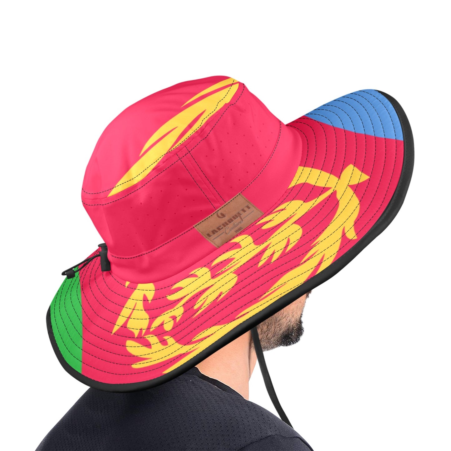 ERITREA FLAG Wide Brim Bucket Hat