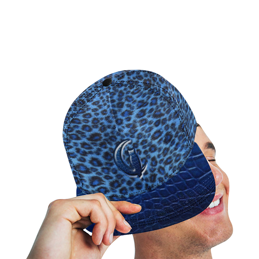 BLUE TIGER CROCO SKIN SNAPBACK All Over Print Snapback