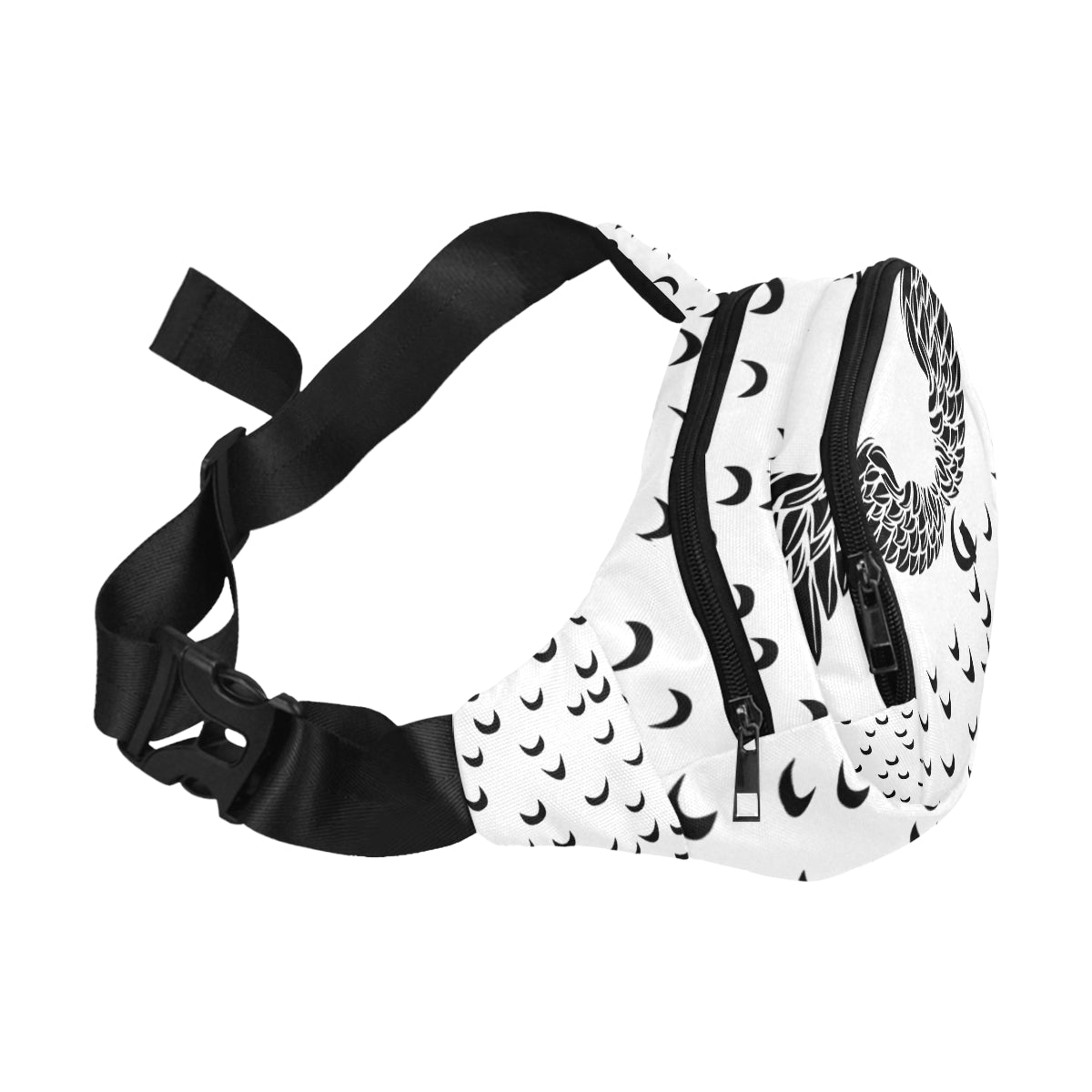 LCC WINGZ FRONT WHITE Fanny Pack/Small (Model 1677)