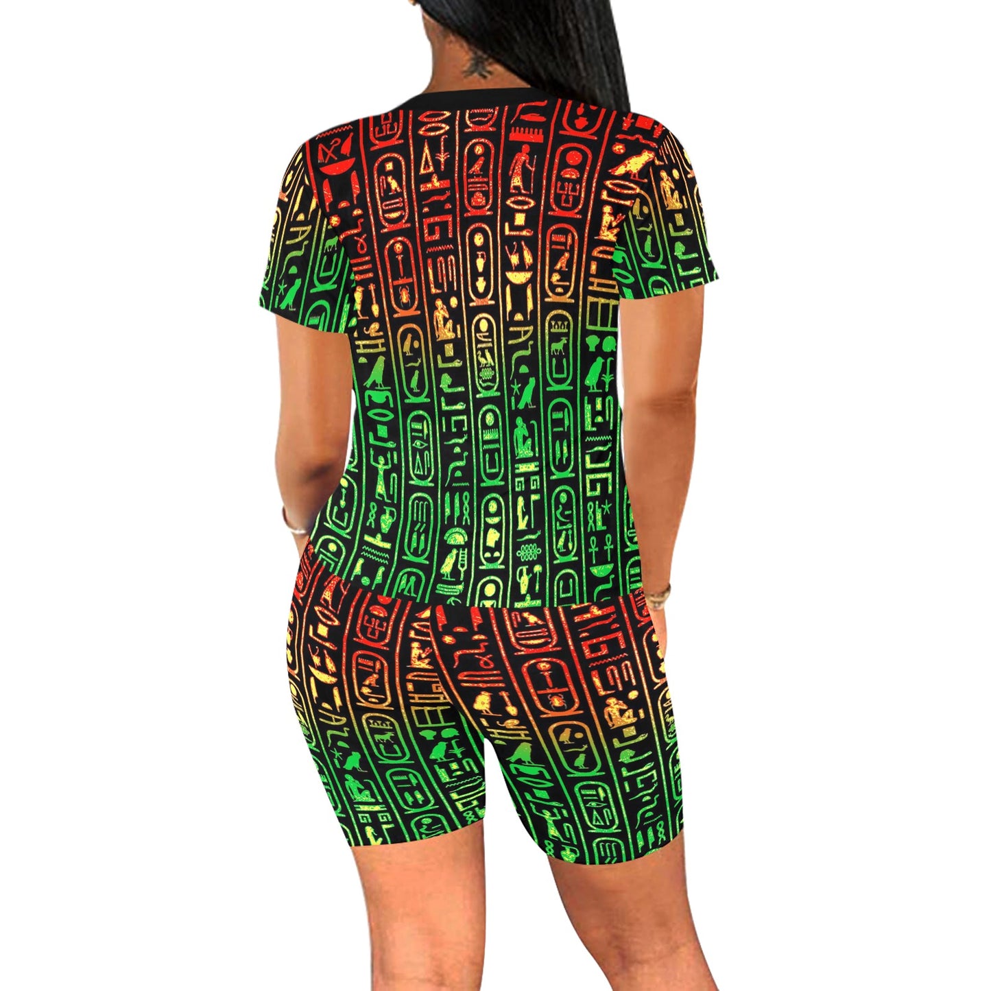 RASTAGLYPHIK Women's Short Yoga Set