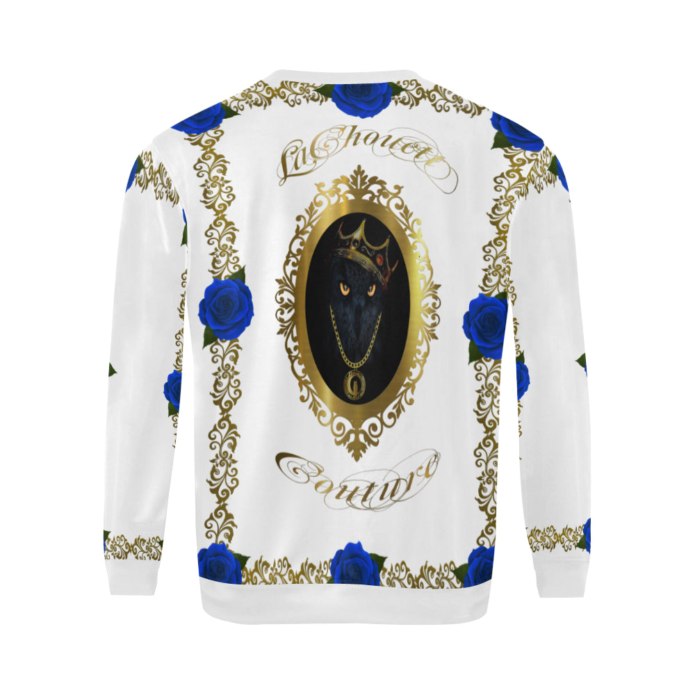 BLUE ROSES OWL All Over Print Crewneck Sweatshirt for Men