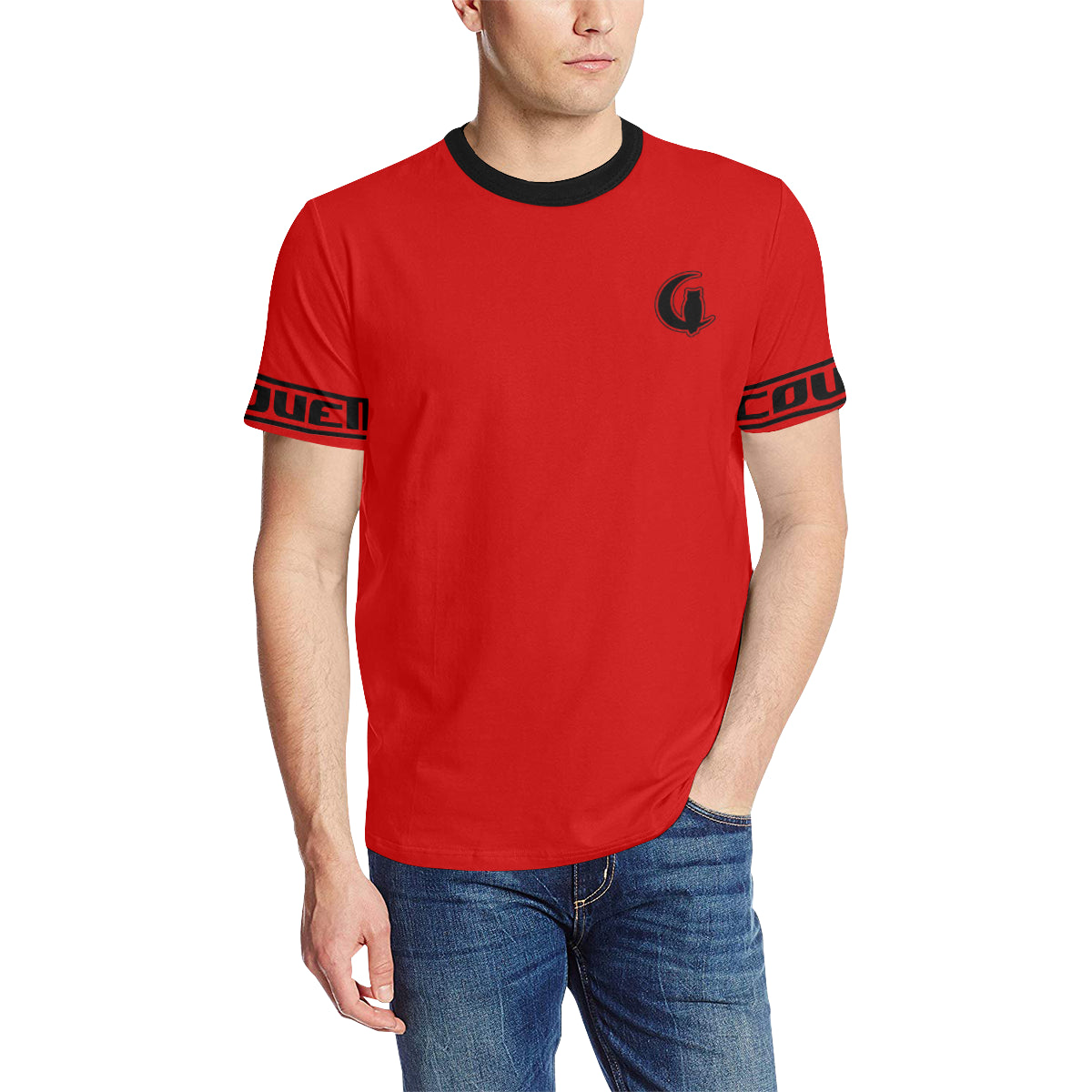BLACC BORDER RED Men's All Over Print T-Shirt
