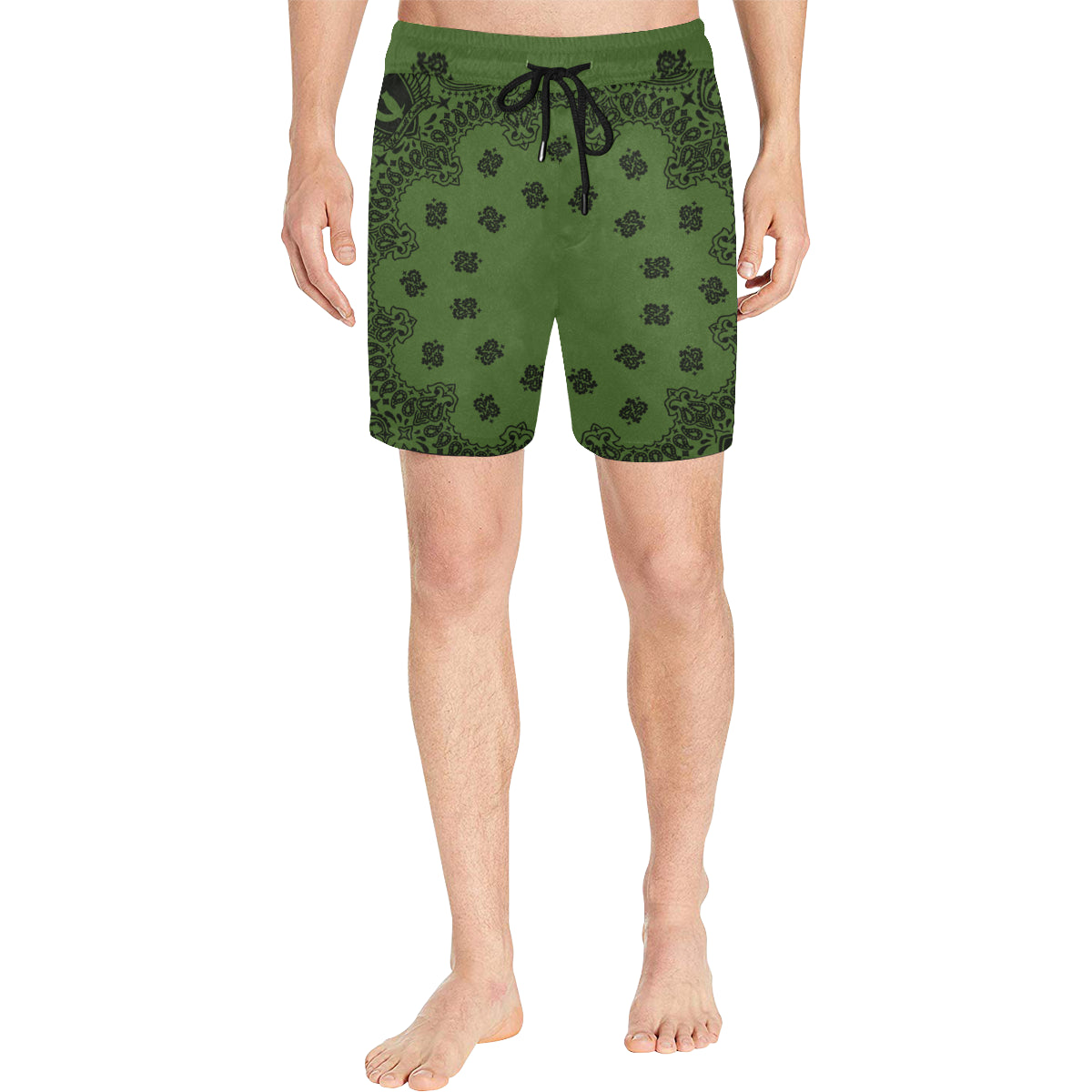 BANDANA KAKI Men's Mid-Length Swim Shorts