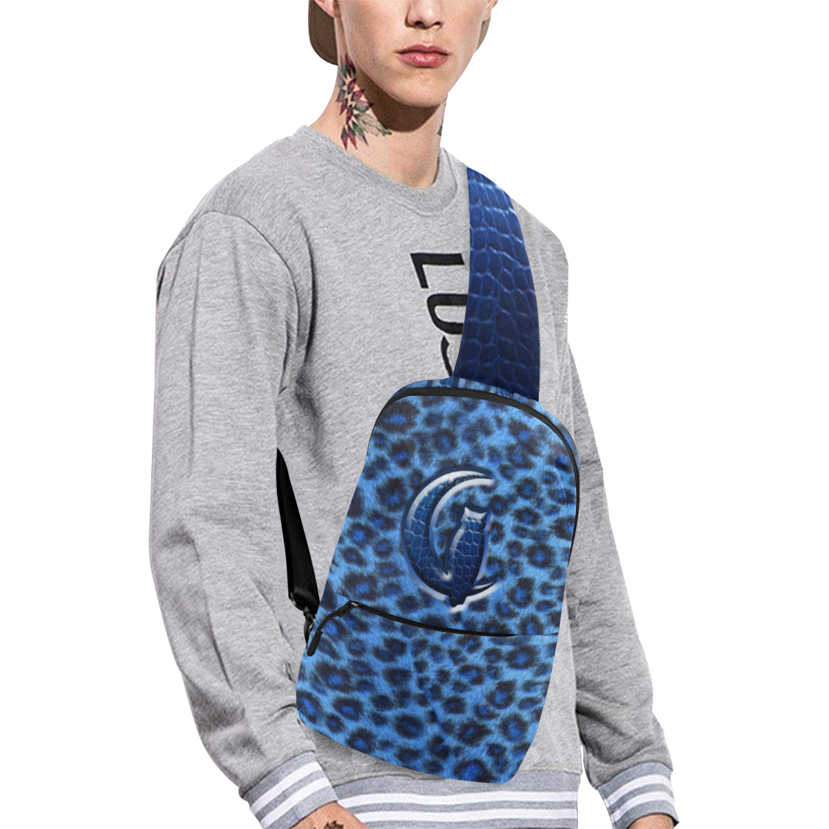 TIGER CROCO SKIN Chest Bag (Model 1678)