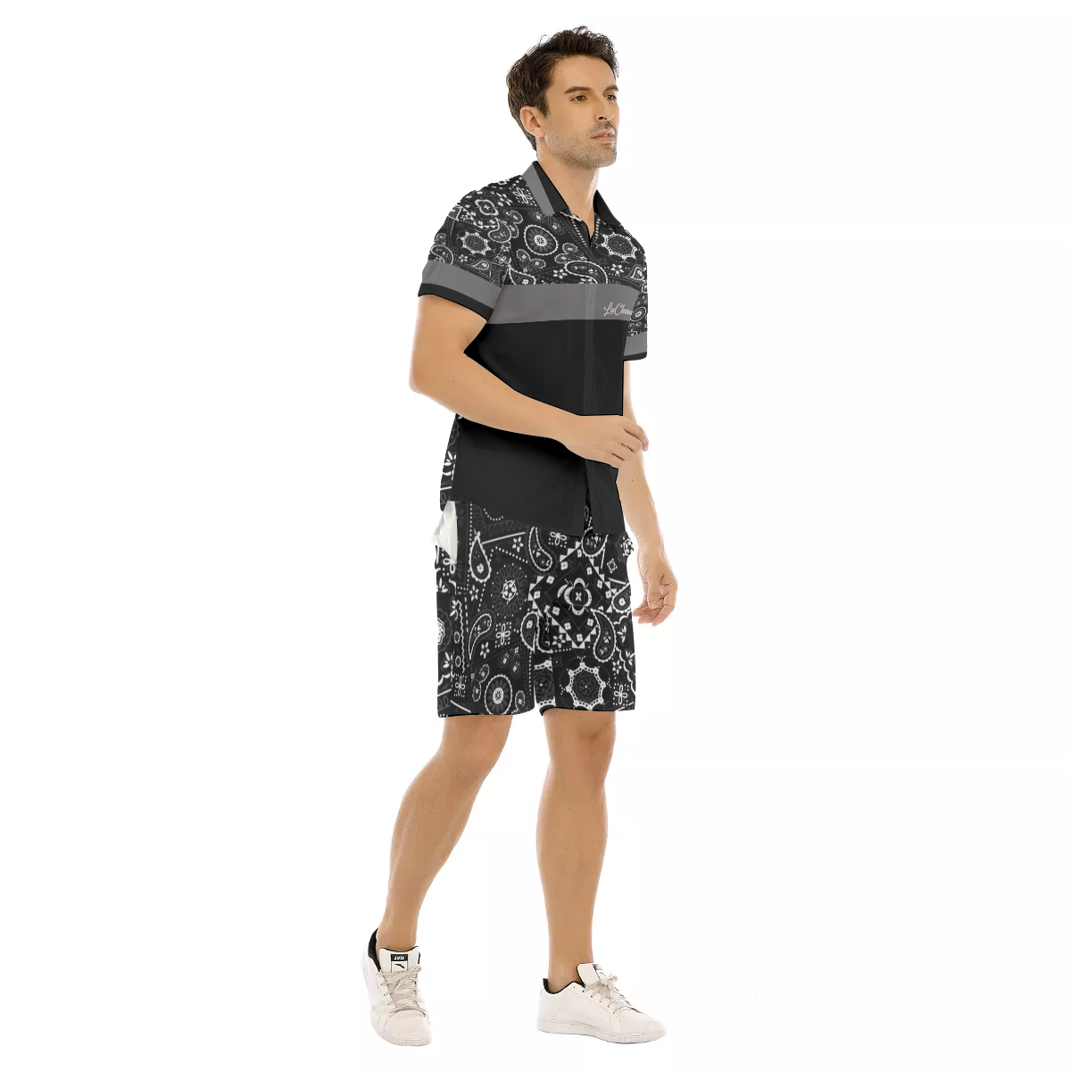 BANDANA VIRAL BLC Men's Short Sleeve Shirt Sets