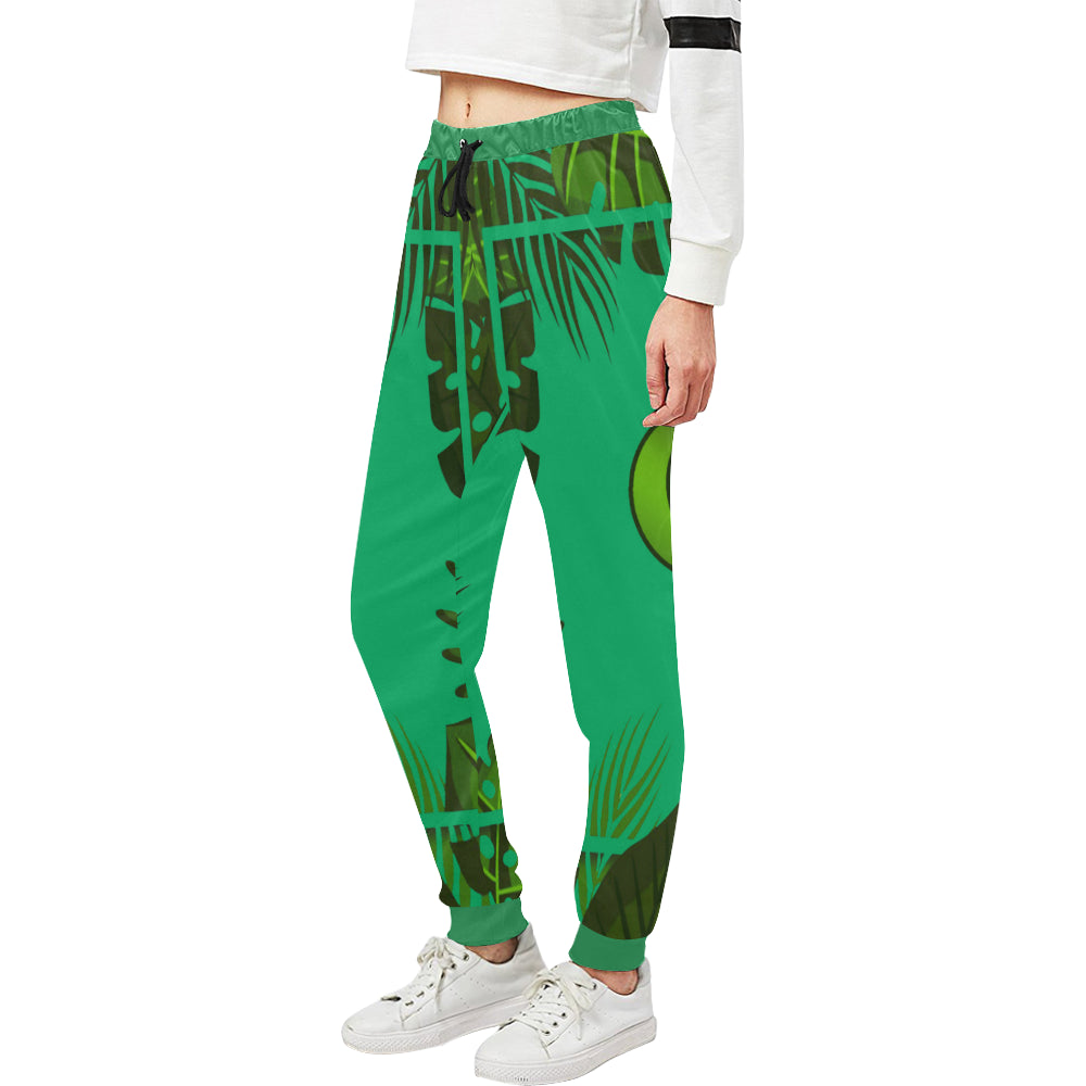 TROPICAL KWEEN FOREST Women's All Over Print Sweatpants