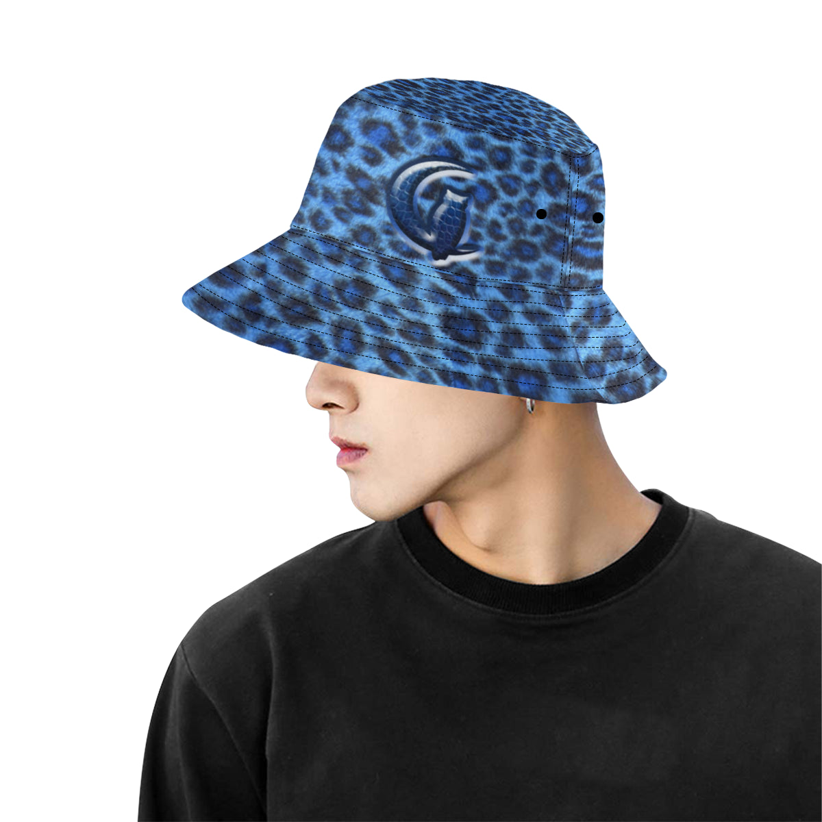 BLUE TIGER SKIN All Over Print Bucket Hat for Men