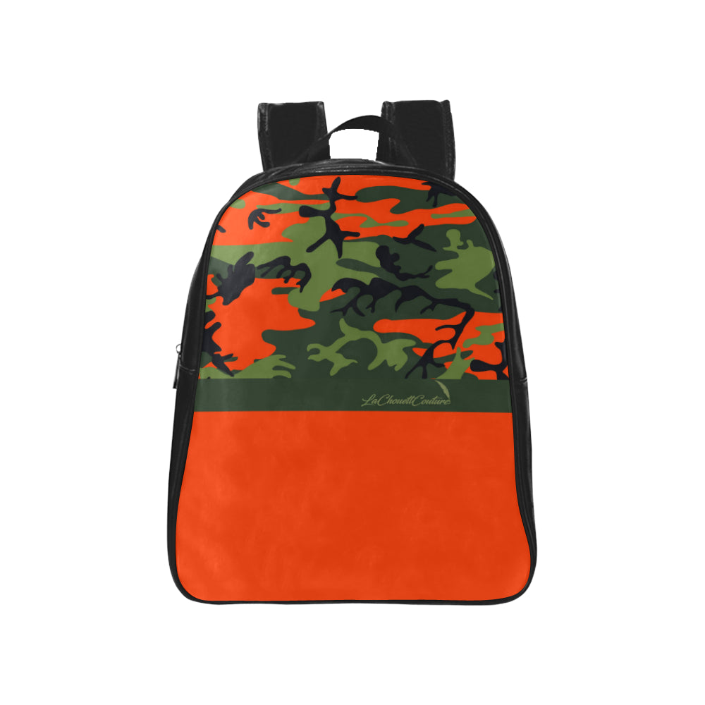 CAMOUFLAGE KAKI School Backpack (Medium)