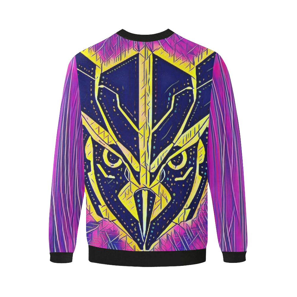 OWLFORMERS ART Men's Oversized Fleece Crew Sweatshirt