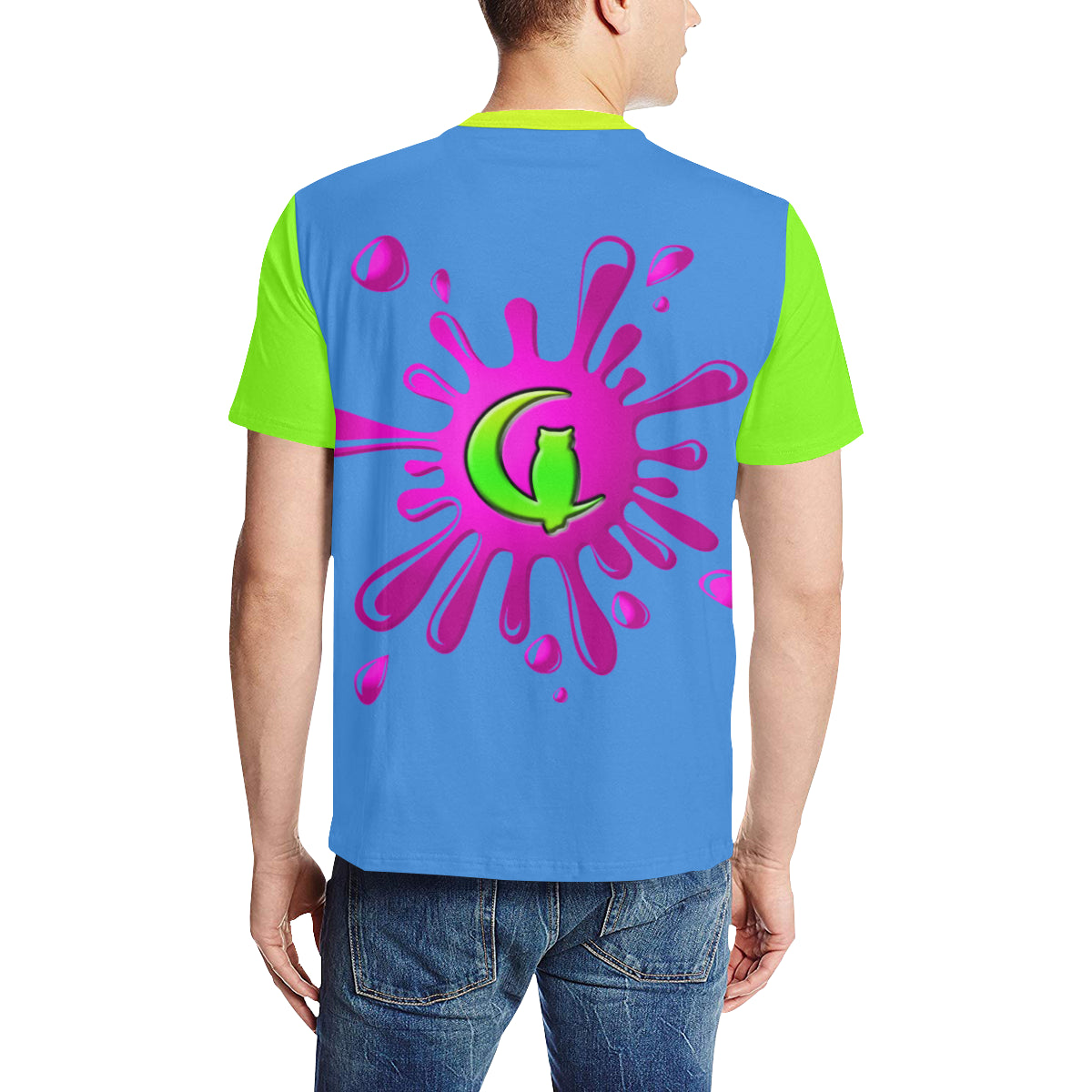 SPLASH OUT BFJ Men's All Over Print T-Shirt (Solid Color Neck) (Model T63)