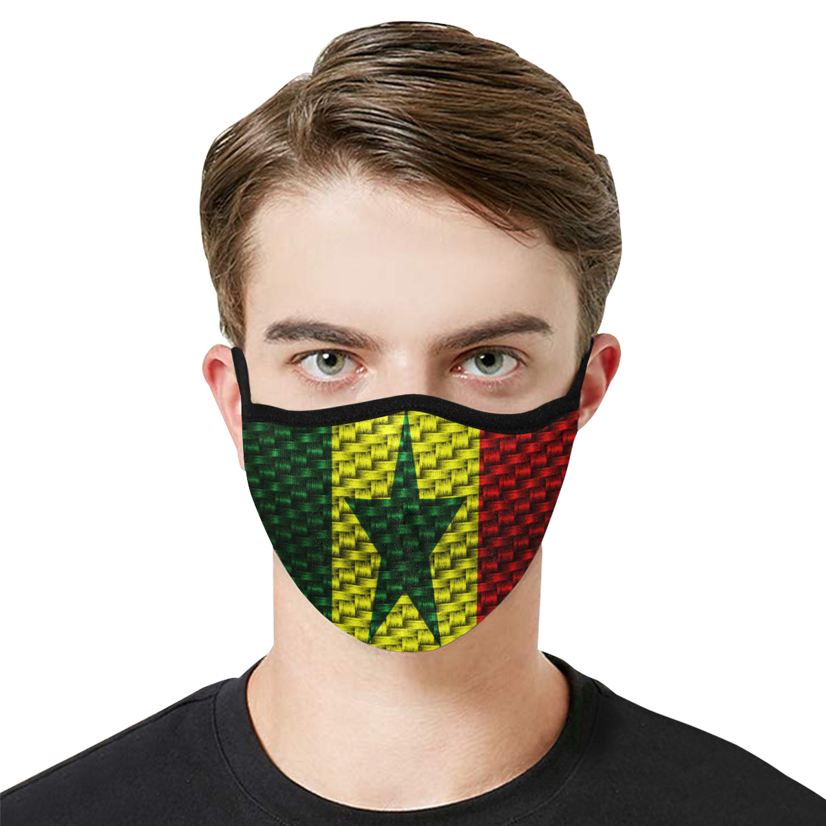 SENEGAL FLAG Mouth Mask in One Piece (2 Filters Included)