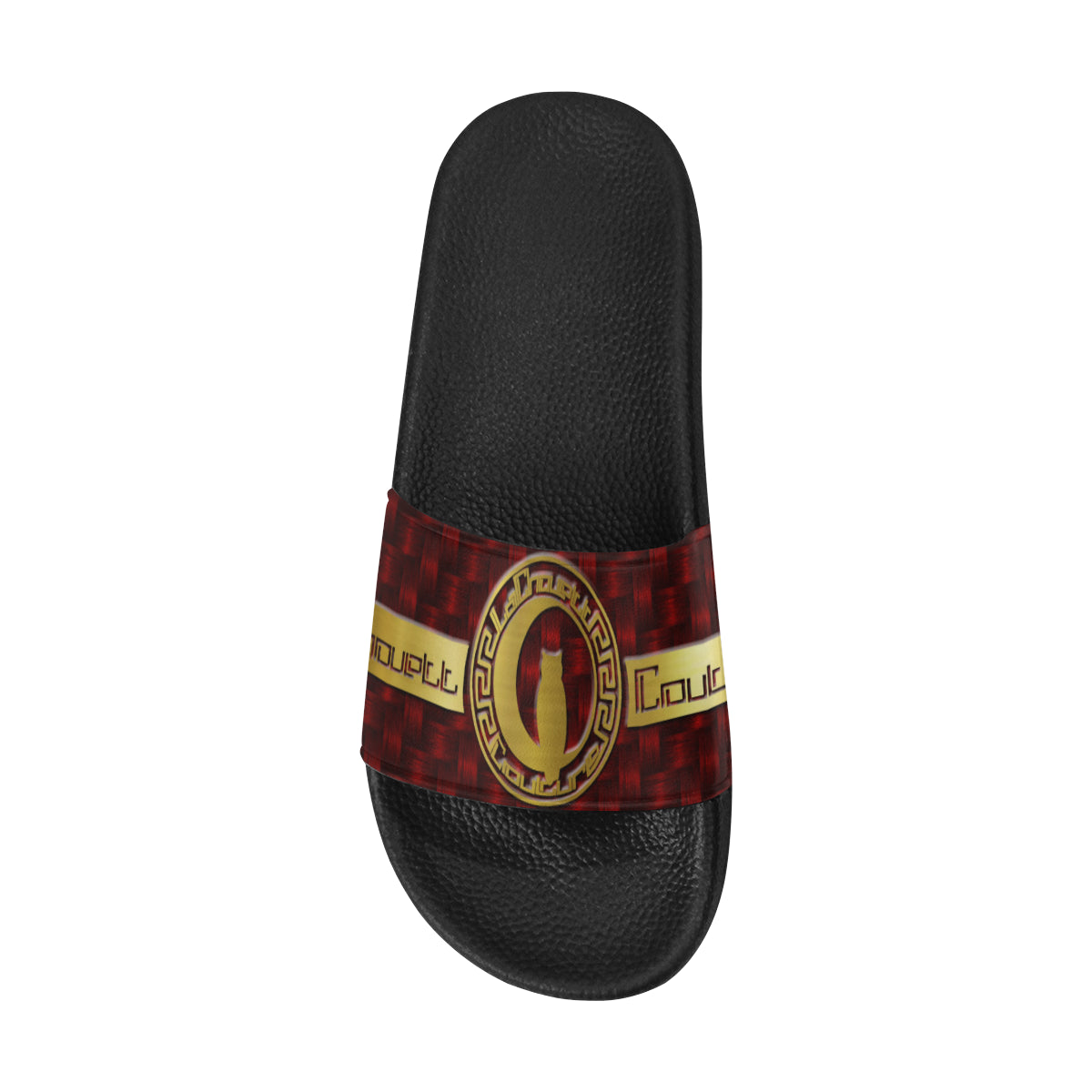 DELUXE RED BELT Men's Slide Sandals (Model 057)