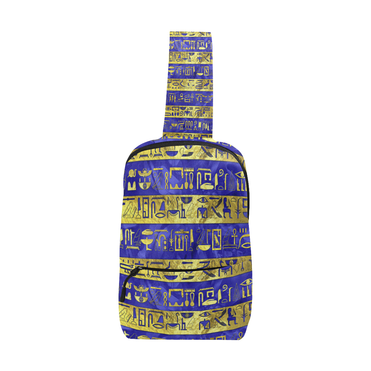 HIEROGLYPH GOLDEN BLUE Chest Bag (Model 1678)