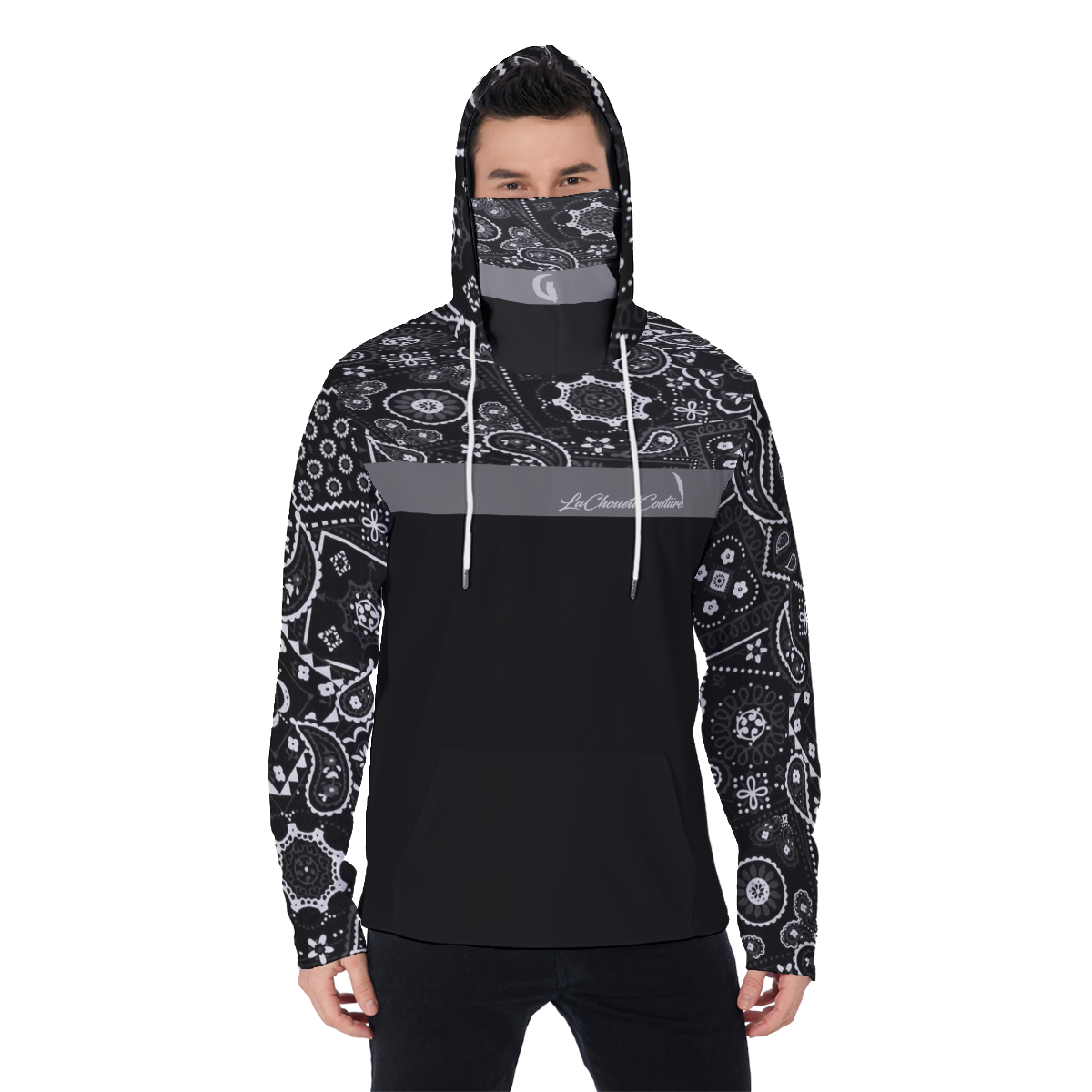 BANDANA VIRAL BLCC Pullover Hoodie With Mask
