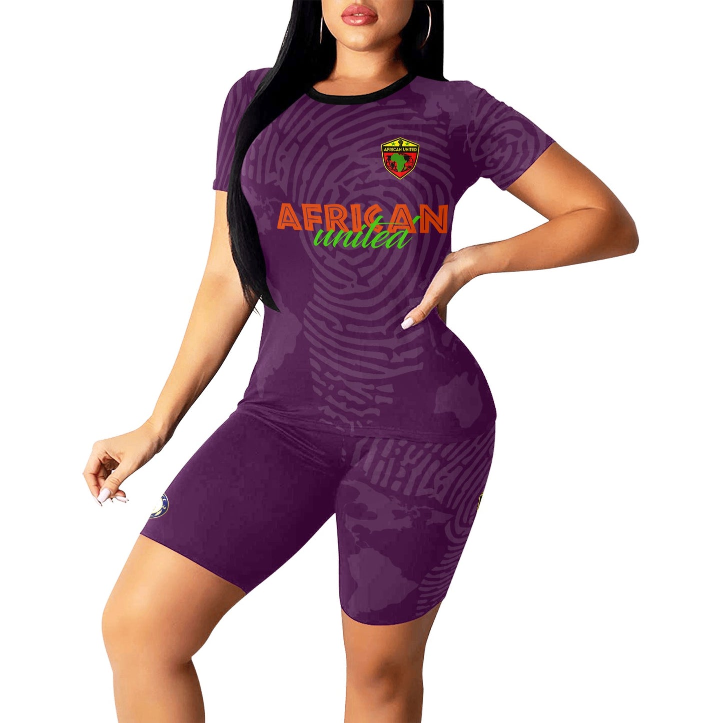 AFRICAN UNITED Women's Short Yoga Set