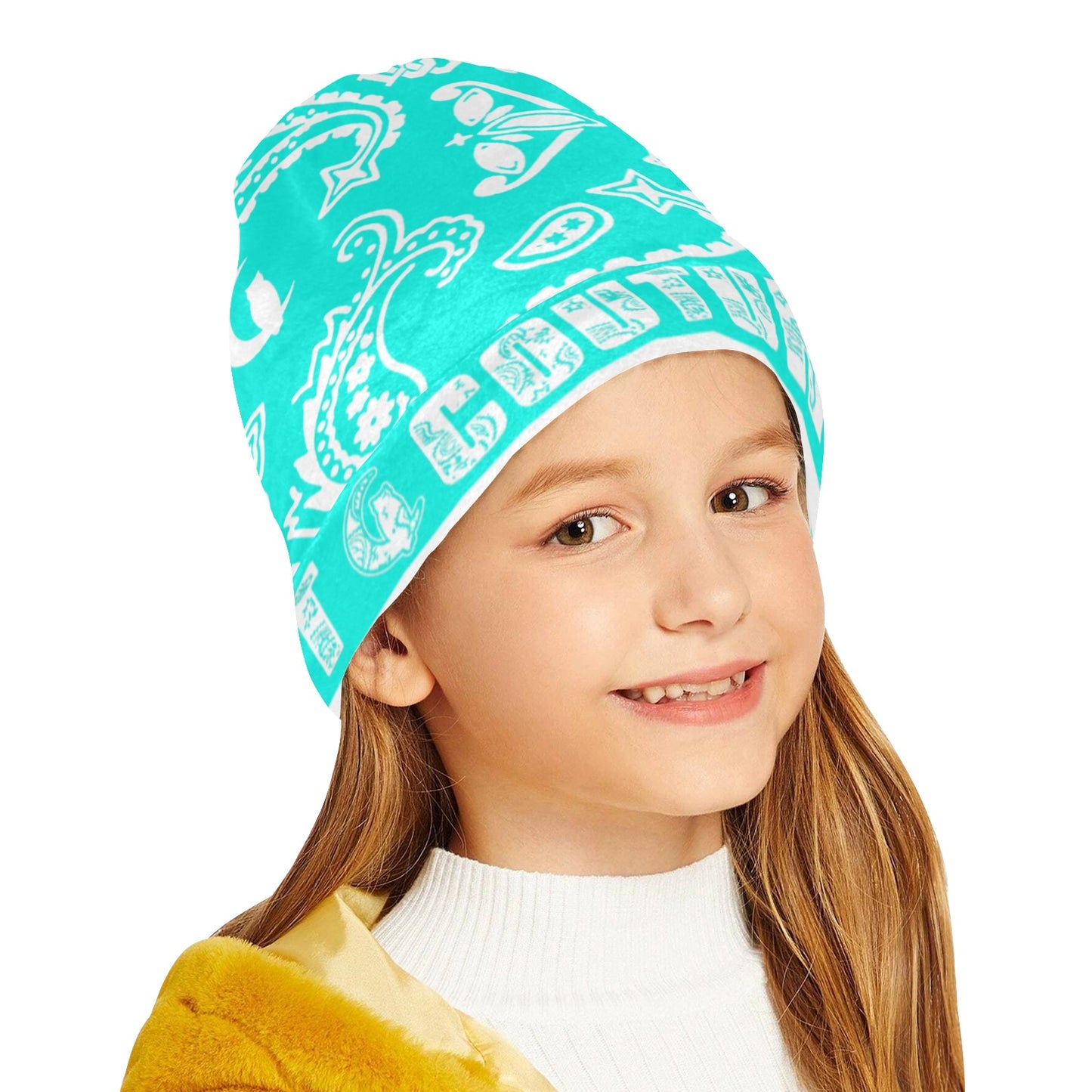 BANDANA PAISLEY All Over Print Beanie for Kids