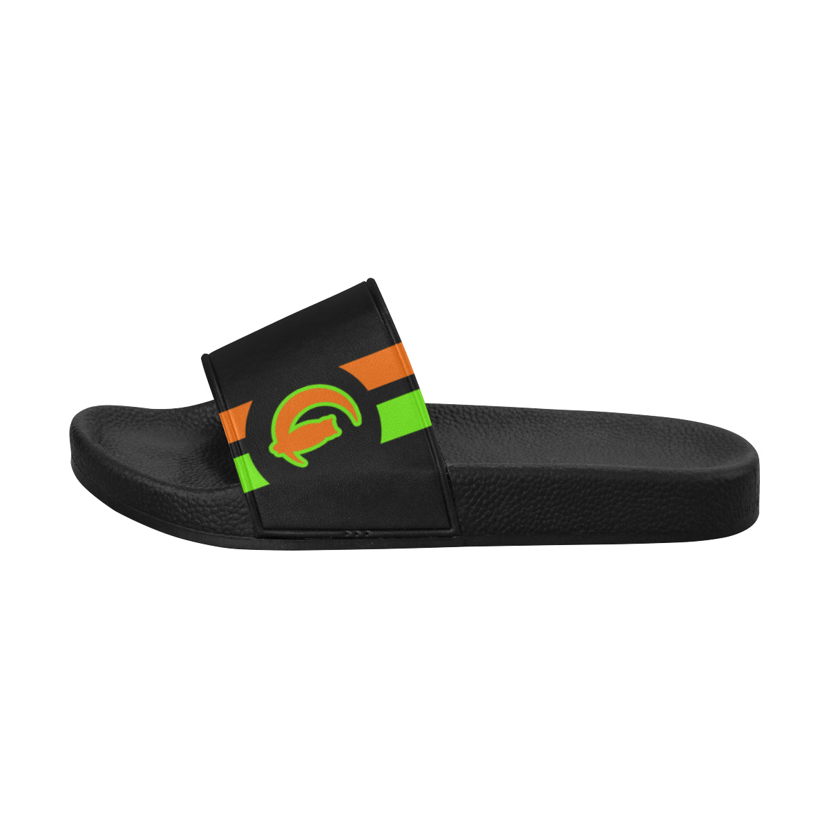 FRESH UP ORANGE Men's Slide Sandals (Model 057)