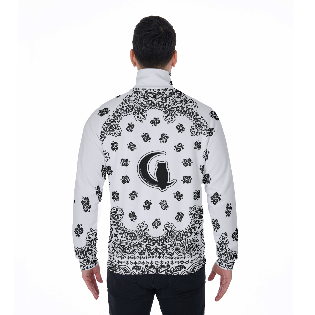 BANDANA WHT Stand Collar Jacket