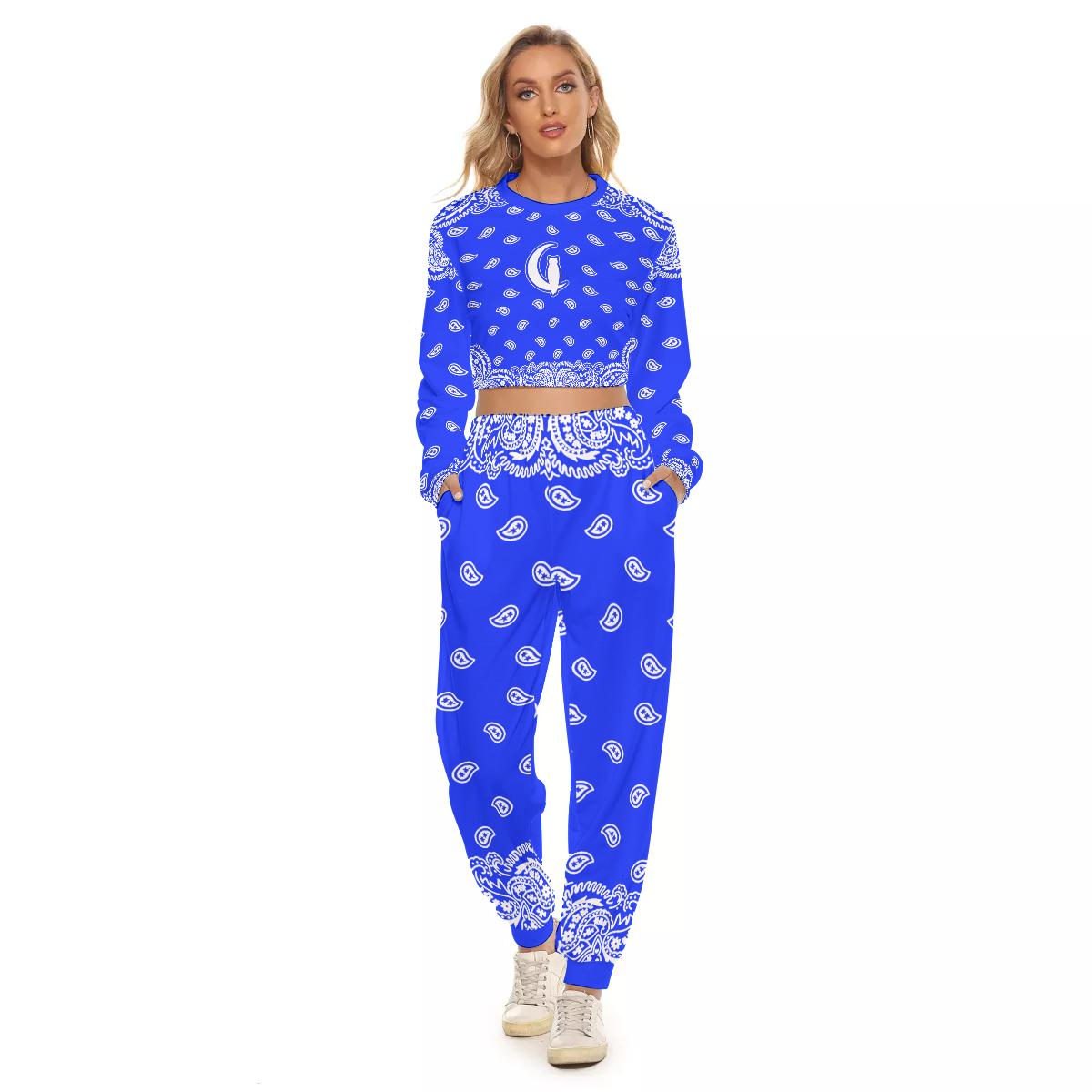 BANDANA FULLY Cs'UP Women's Crop Sweatshirt Suit
