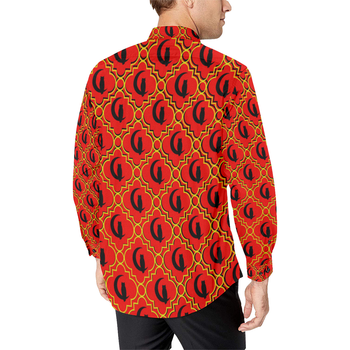 ELEGANCE RYB Men's All Over Print Casual Dress Shirt (Model T61)