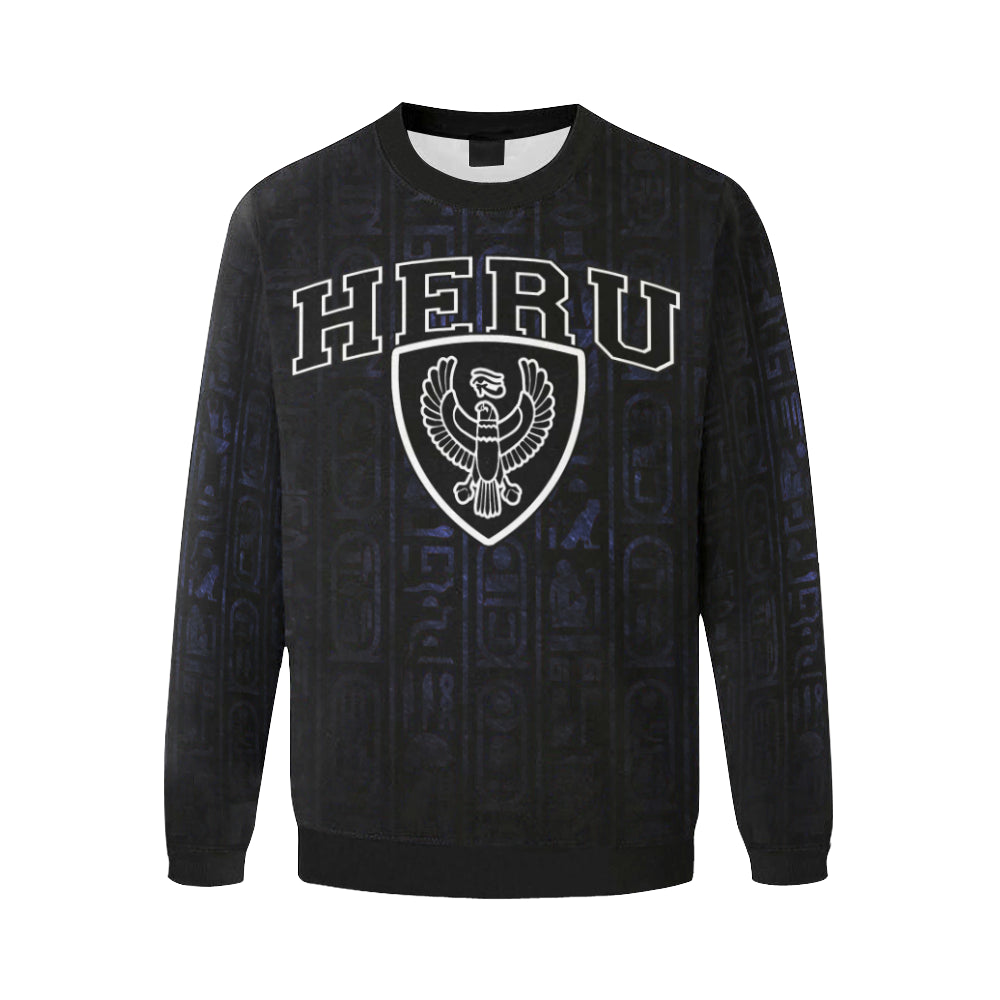 HERU THE FALCON Men's Oversized Fleece Crew Sweatshirt