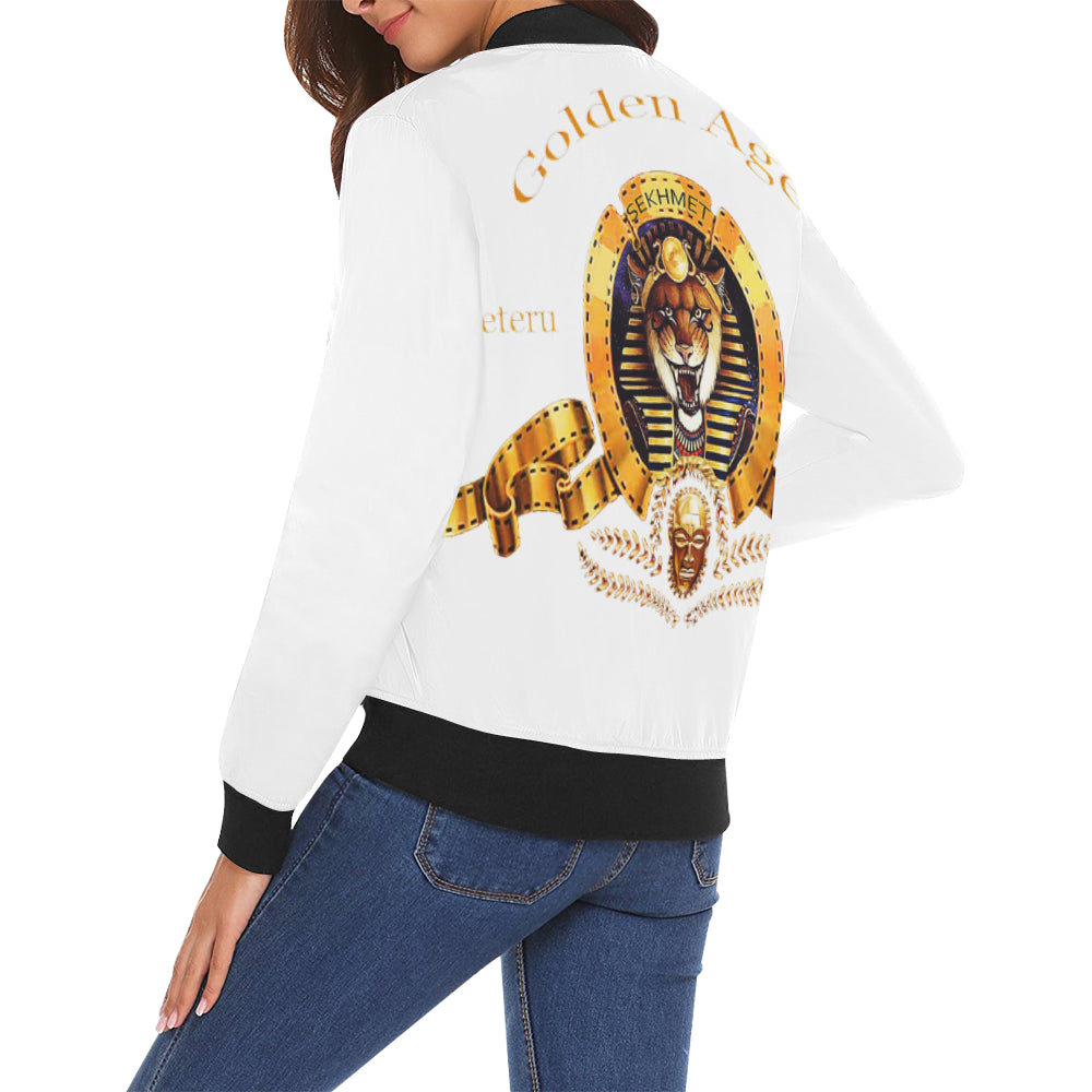 SEKHMET GODDESS All Over Print Bomber Jacket for Women (Model H19)