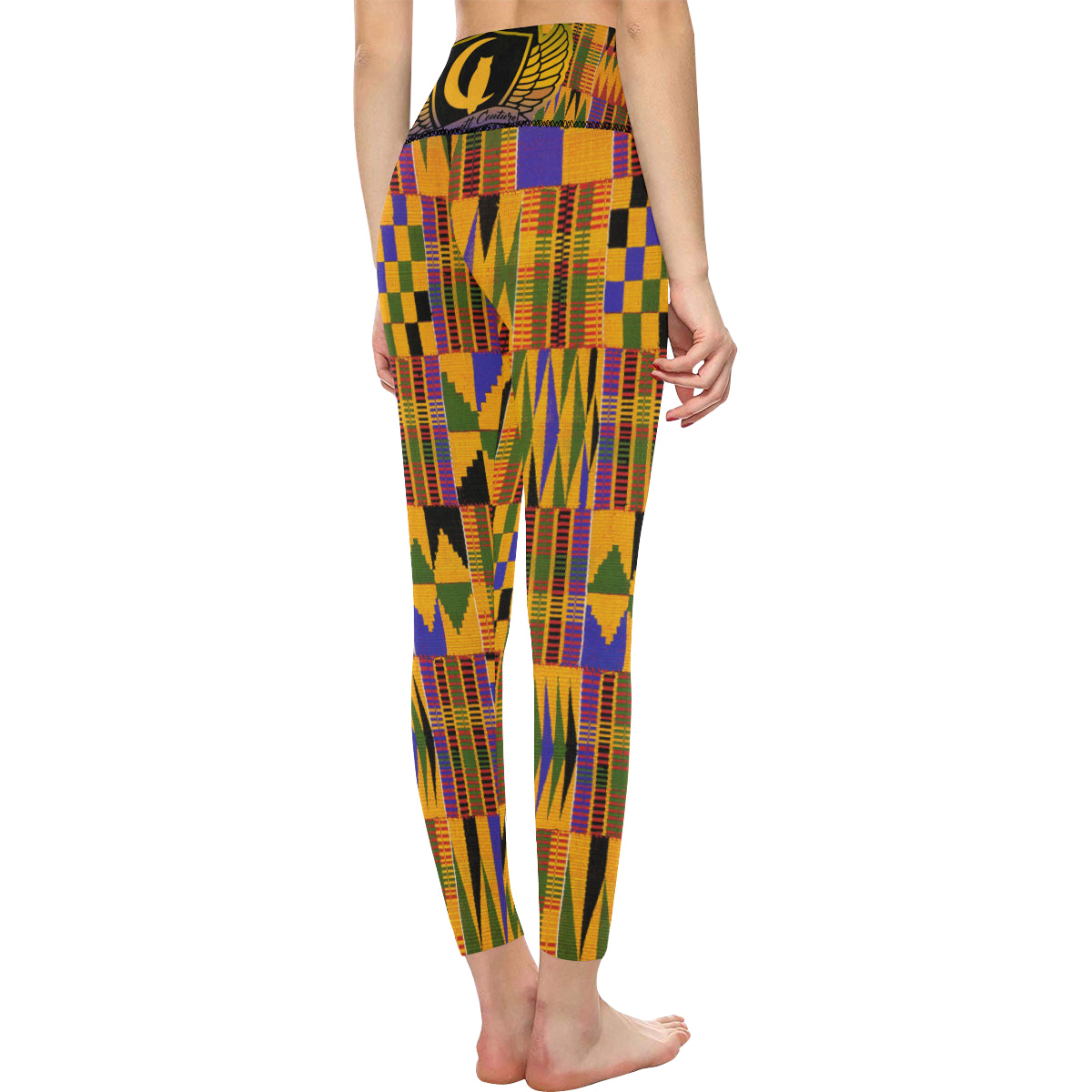 KENTE ATEF CROWN All Over Print High-Waisted Leggings