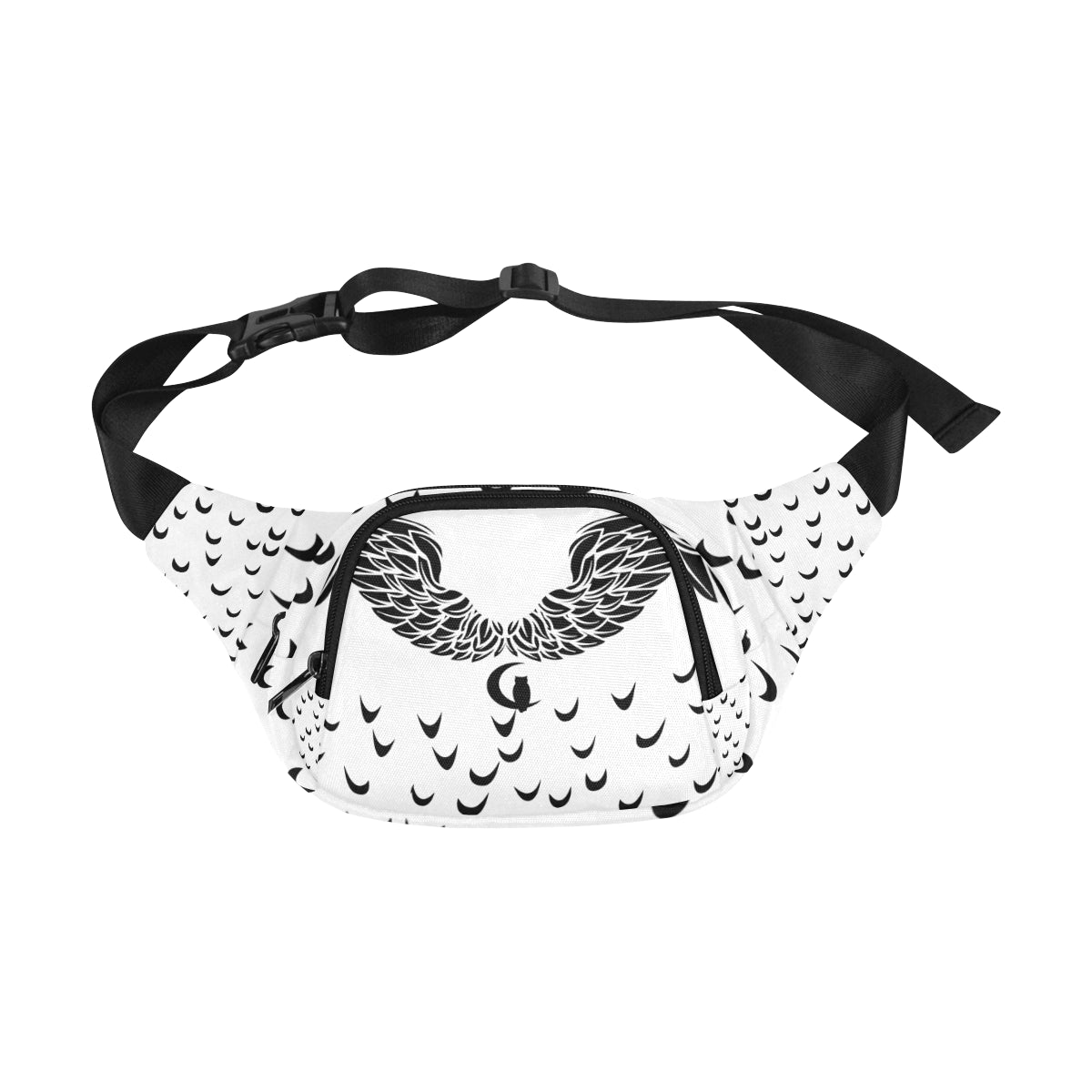LCC WINGZ FRONT WHITE Fanny Pack/Small (Model 1677)