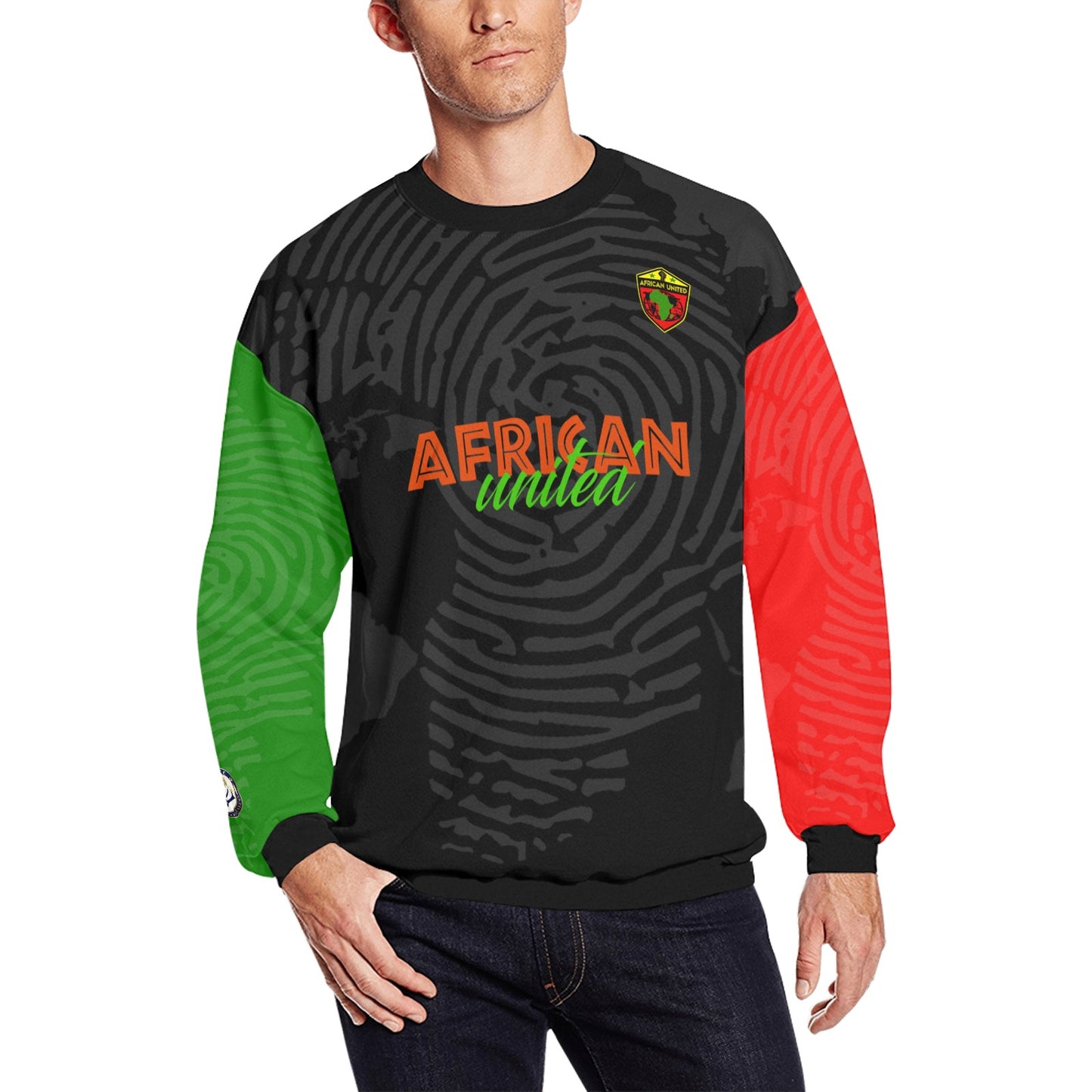 AFRICAN UNITED Crewneck Sweatshirt for Men