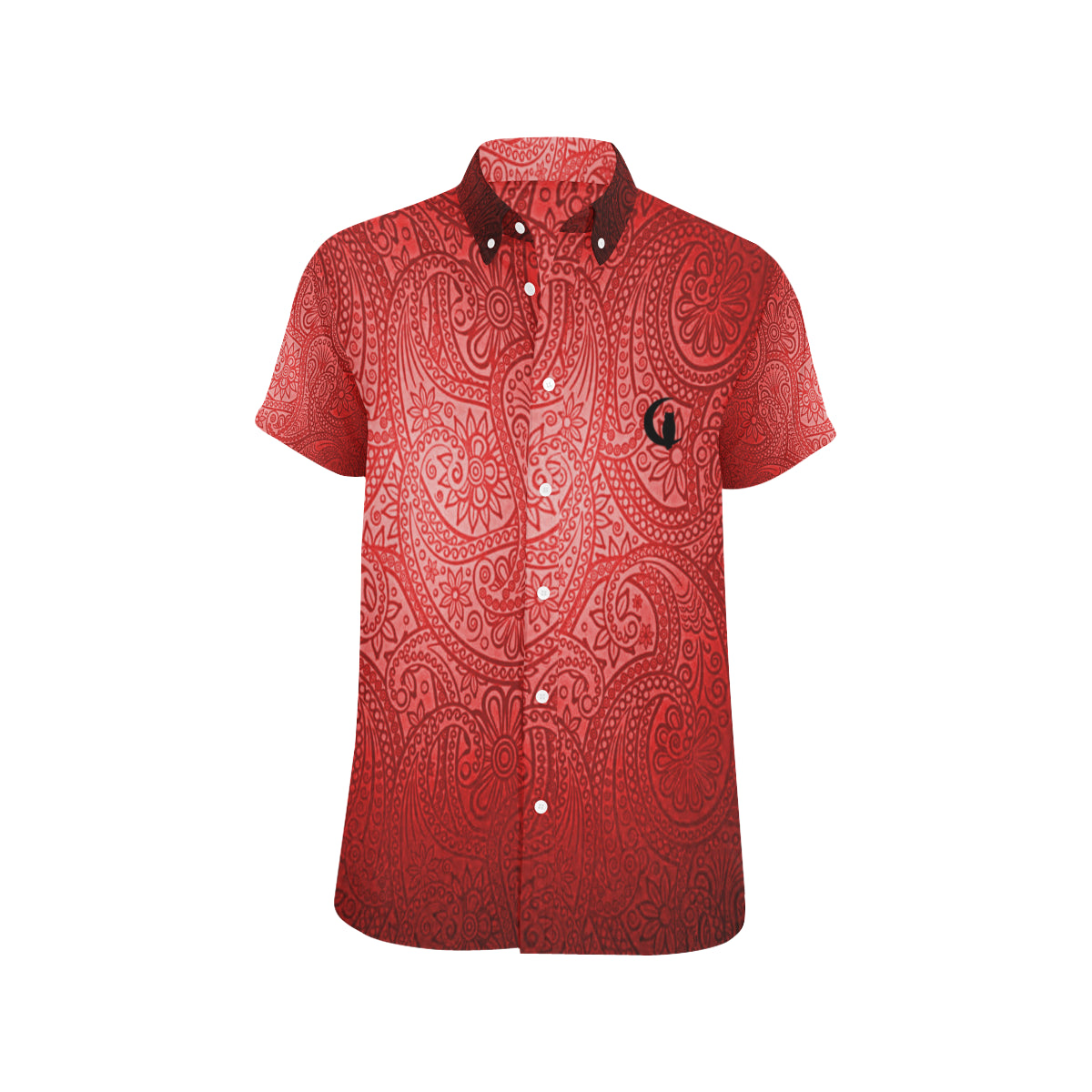 BANDANA LUXURY Bs'UP Men's All Over Print Short Sleeve Shirt
