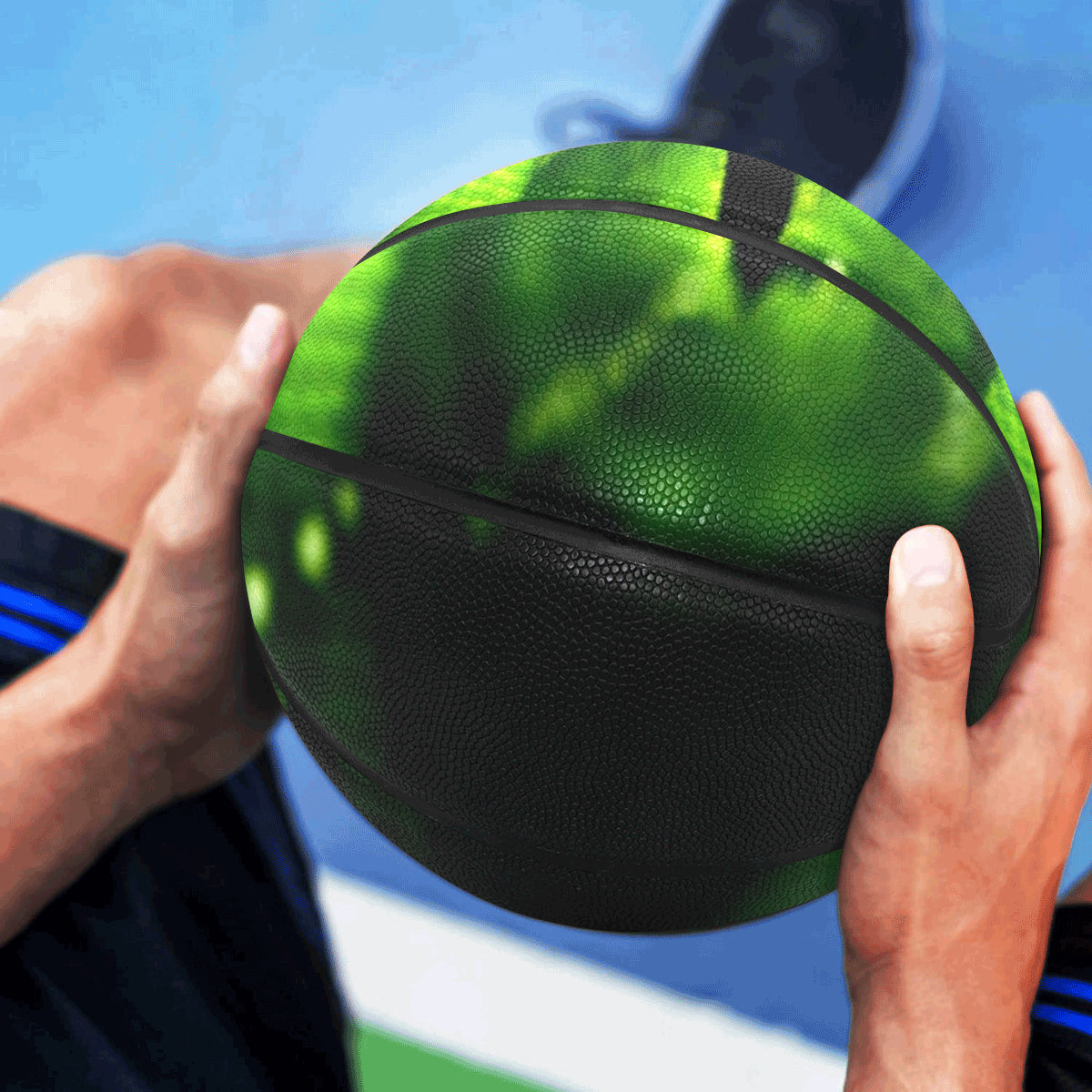GREEN SNAKE All Over Print Basketball