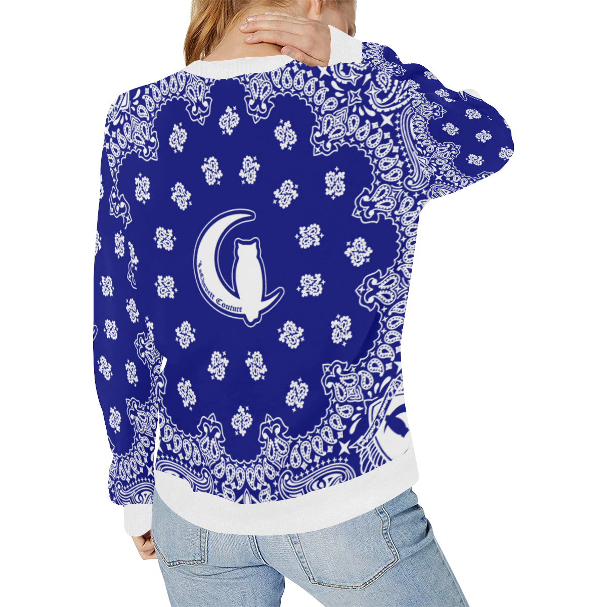 BANDANA Cs'UP Women's Rib Cuff Crew Neck Sweatshirt