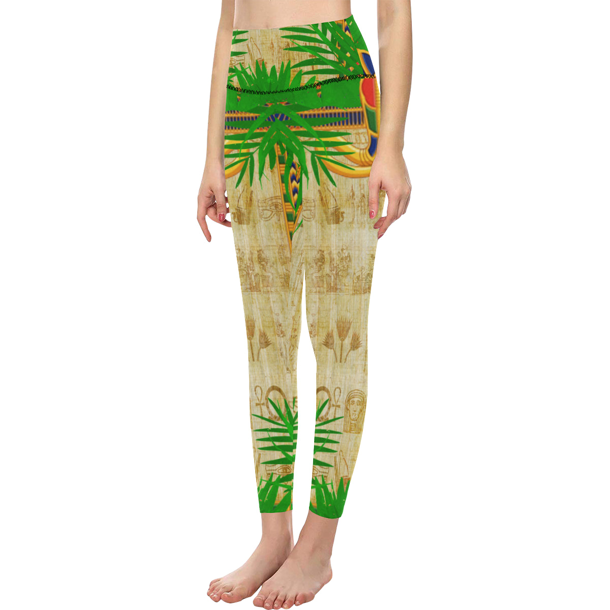 TROPICAL NILE VALLEY All Over Print High-Waisted Leggings
