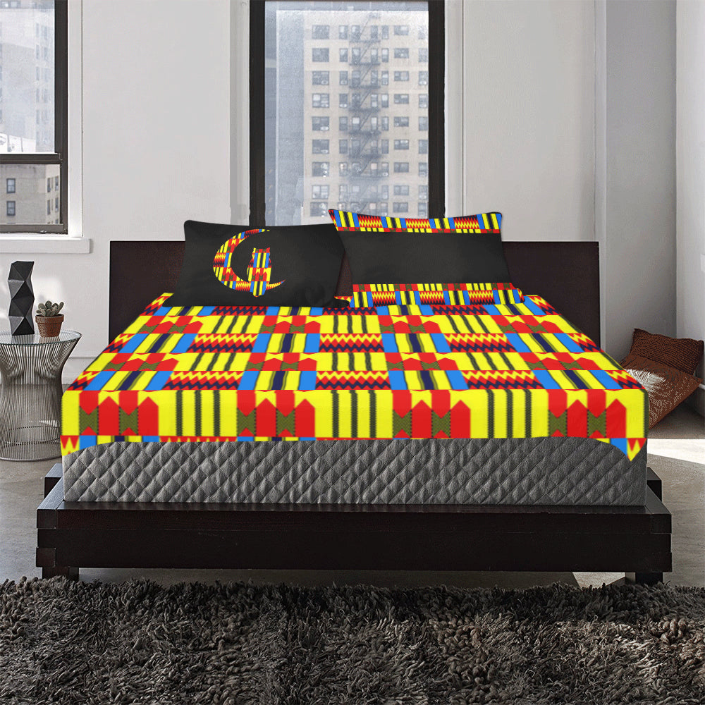 KENTE BLUE 3-Piece Bedding Set
