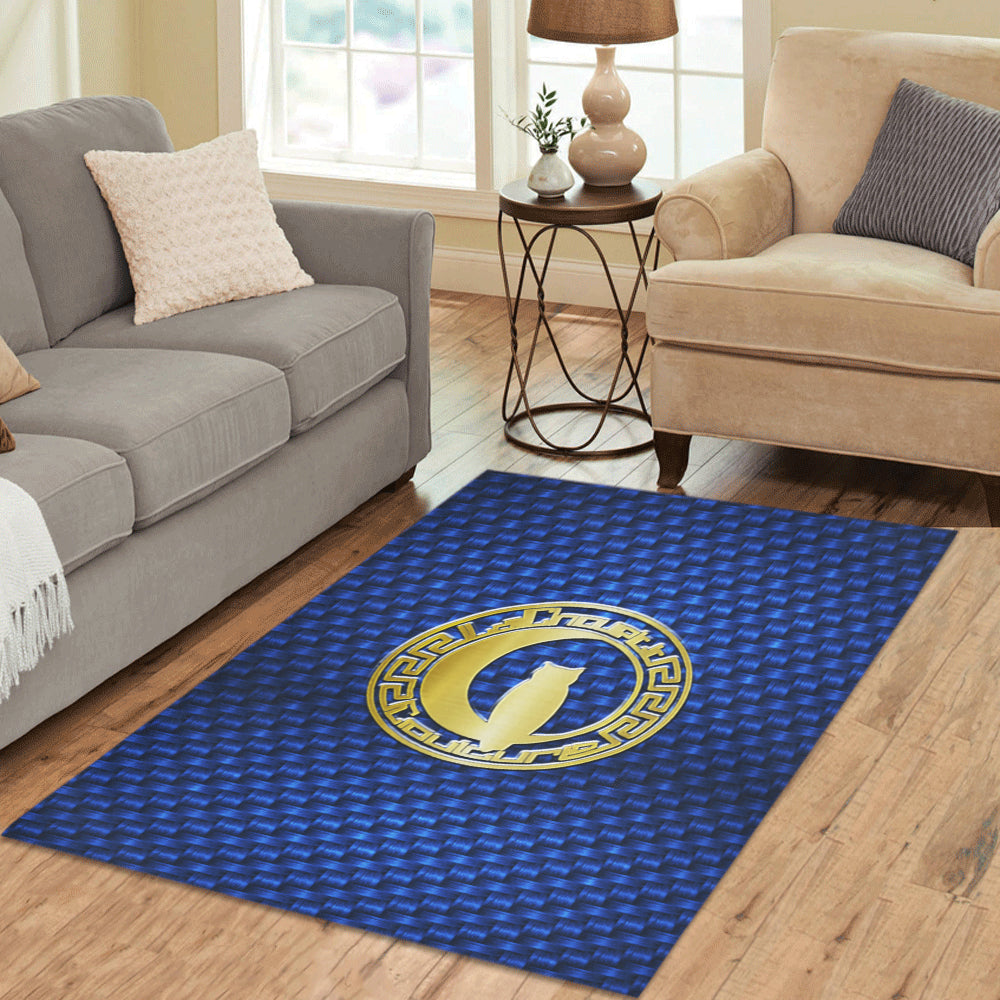 DELUXE BLUE Area Rug 5'3''x4'