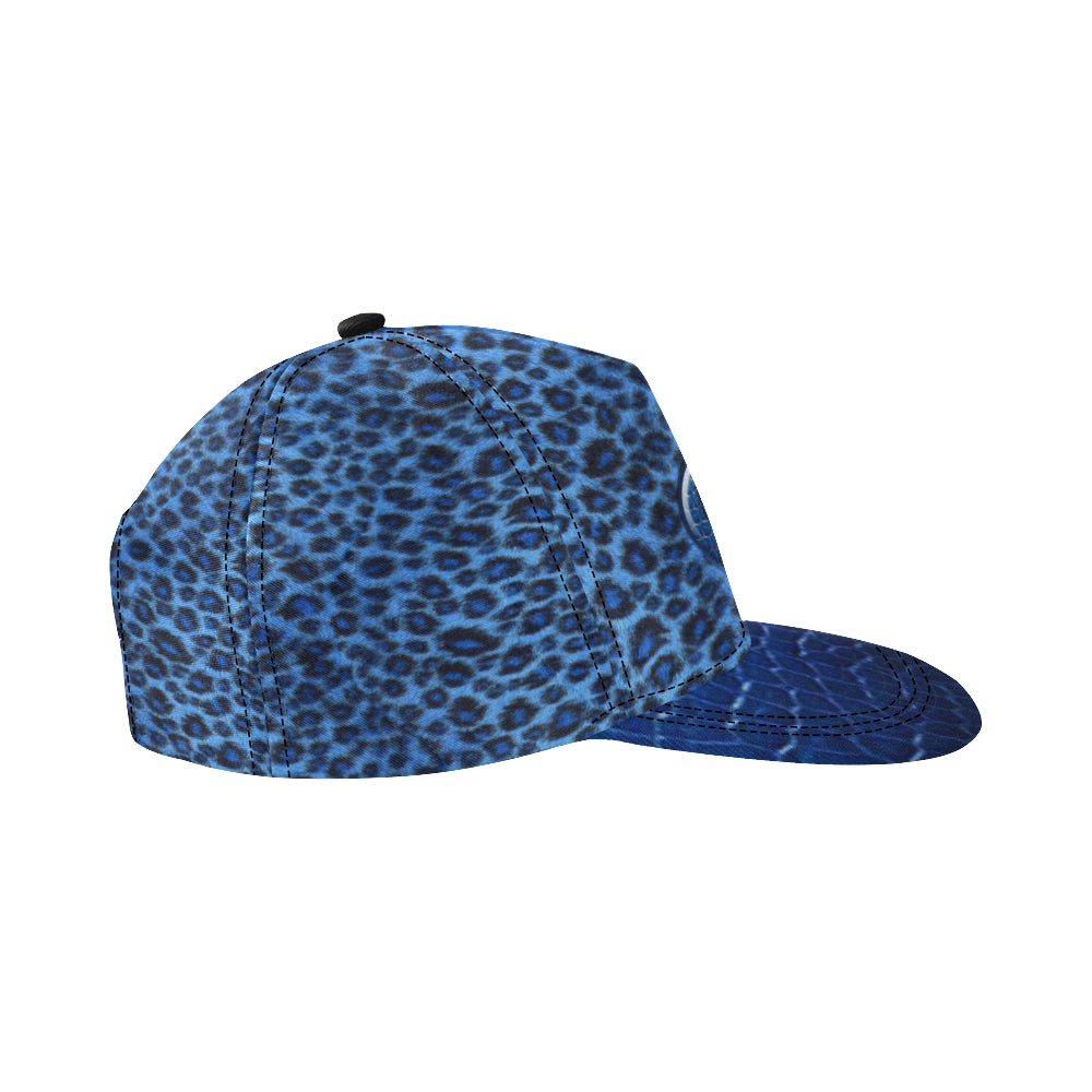 BLUE TIGER CROCO SKIN SNAPBACK All Over Print Snapback