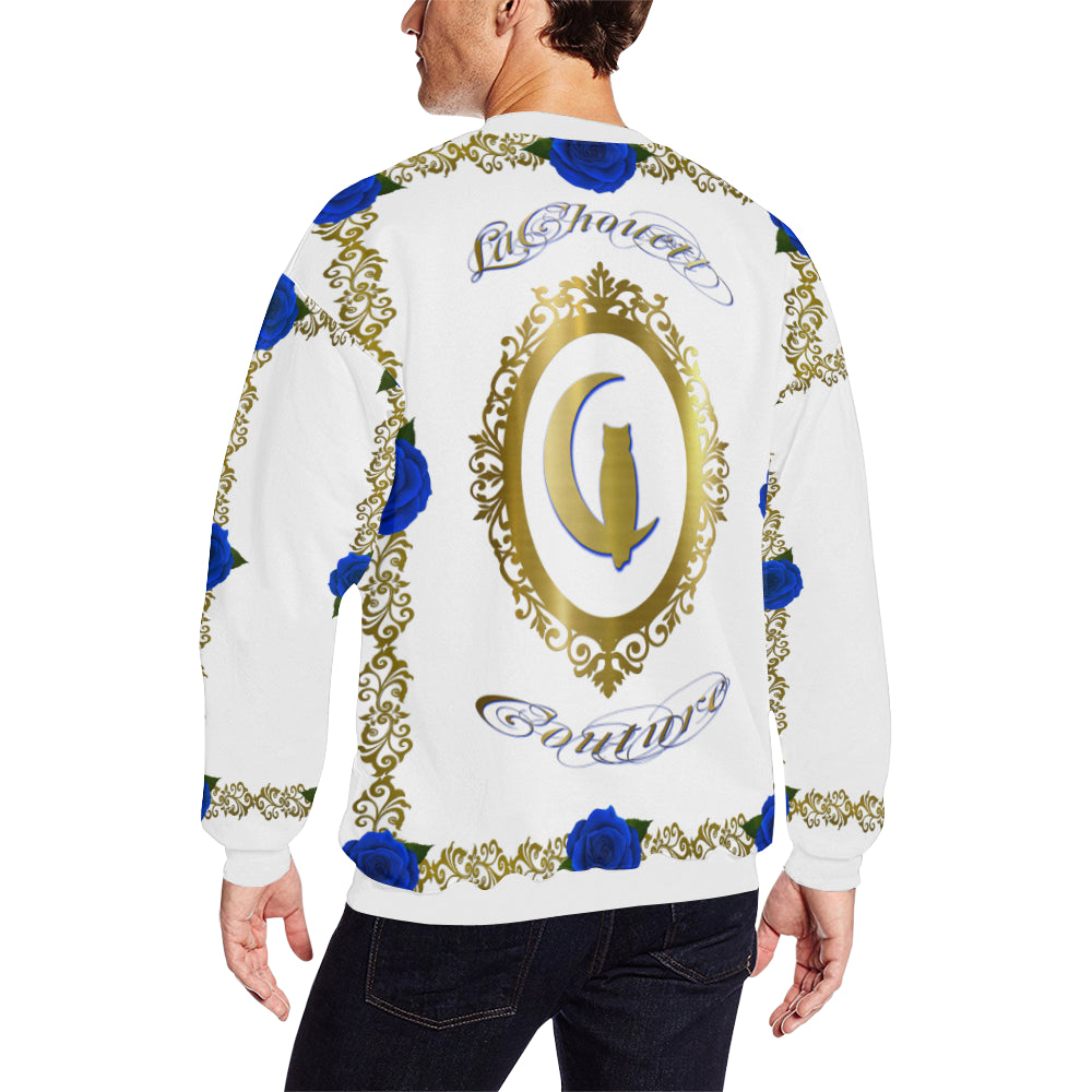 BLUE ROSES LCC All Over Print Crewneck Sweatshirt for Men