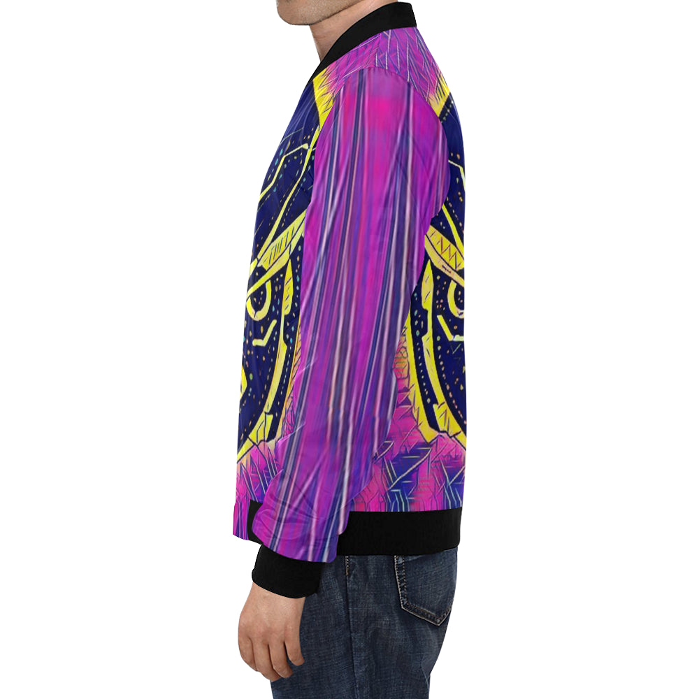 OWLFORMERS ART All Over Print Bomber Jacket for Men (Model H19)