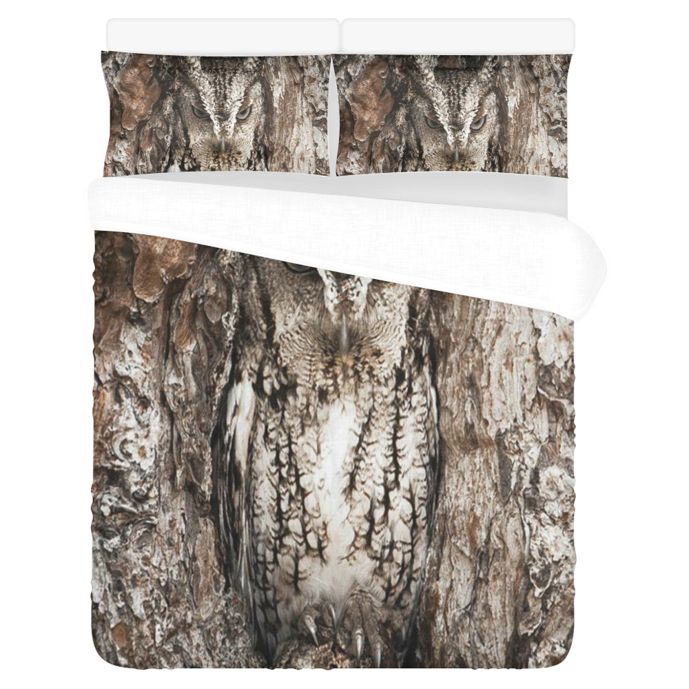 HIDDEN OWL 3-Piece Bedding Set