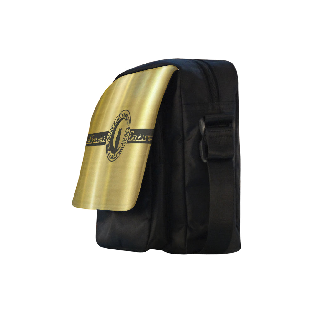 LCC BLACC & GOLD Crossbody Nylon Bags (Model 1633)