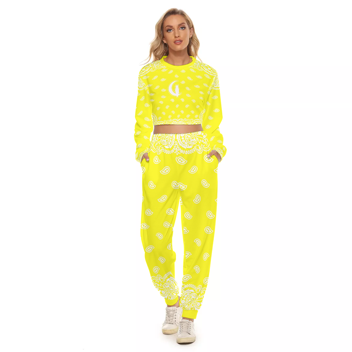 BANDANA FULLY L.K Women's Crop Sweatshirt Suit
