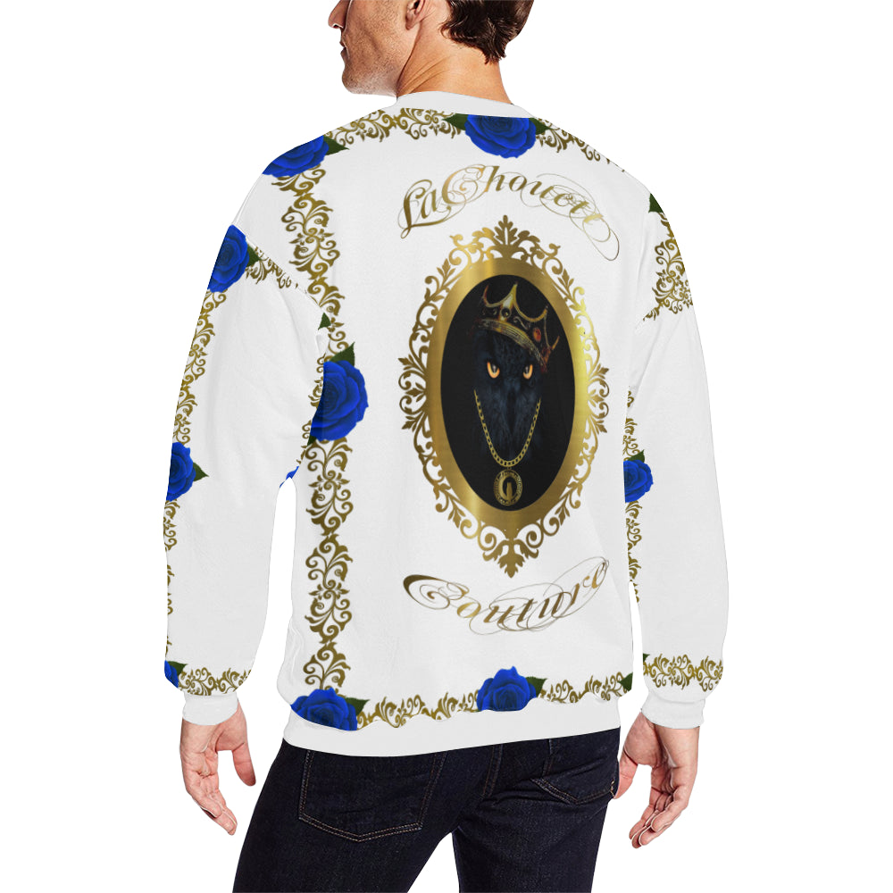 BLUE ROSES OWL All Over Print Crewneck Sweatshirt for Men