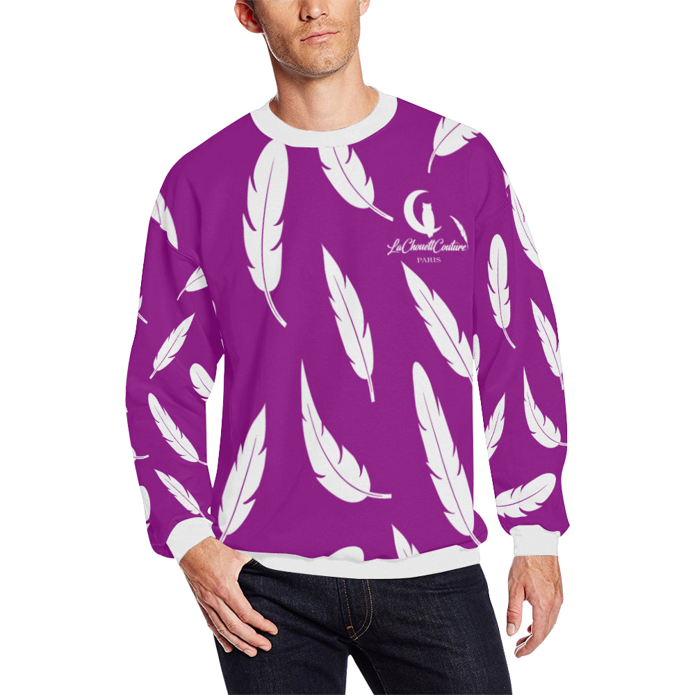 FEATHER GRAPE All Over Print Crewneck Sweatshirt for Men